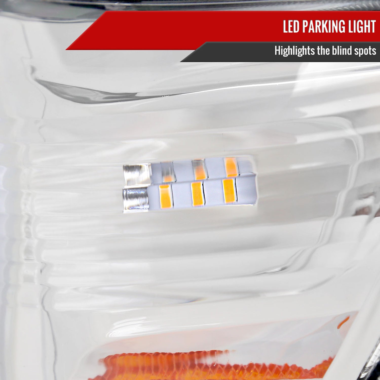 2012-2015 Toyota Tacoma LED CBar Projector Headlights LED Parking Light Chrome