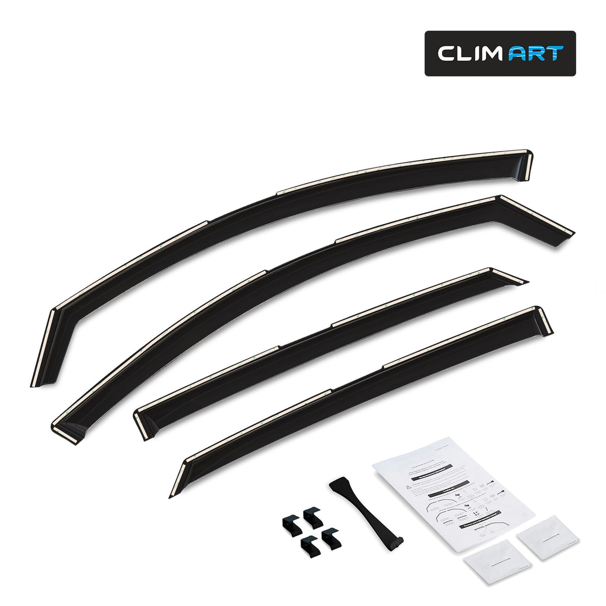 Clim Art Wind Deflectors for Ford Mustang Mach-E 2021-2026 In-channel Smoke 4Pcs
