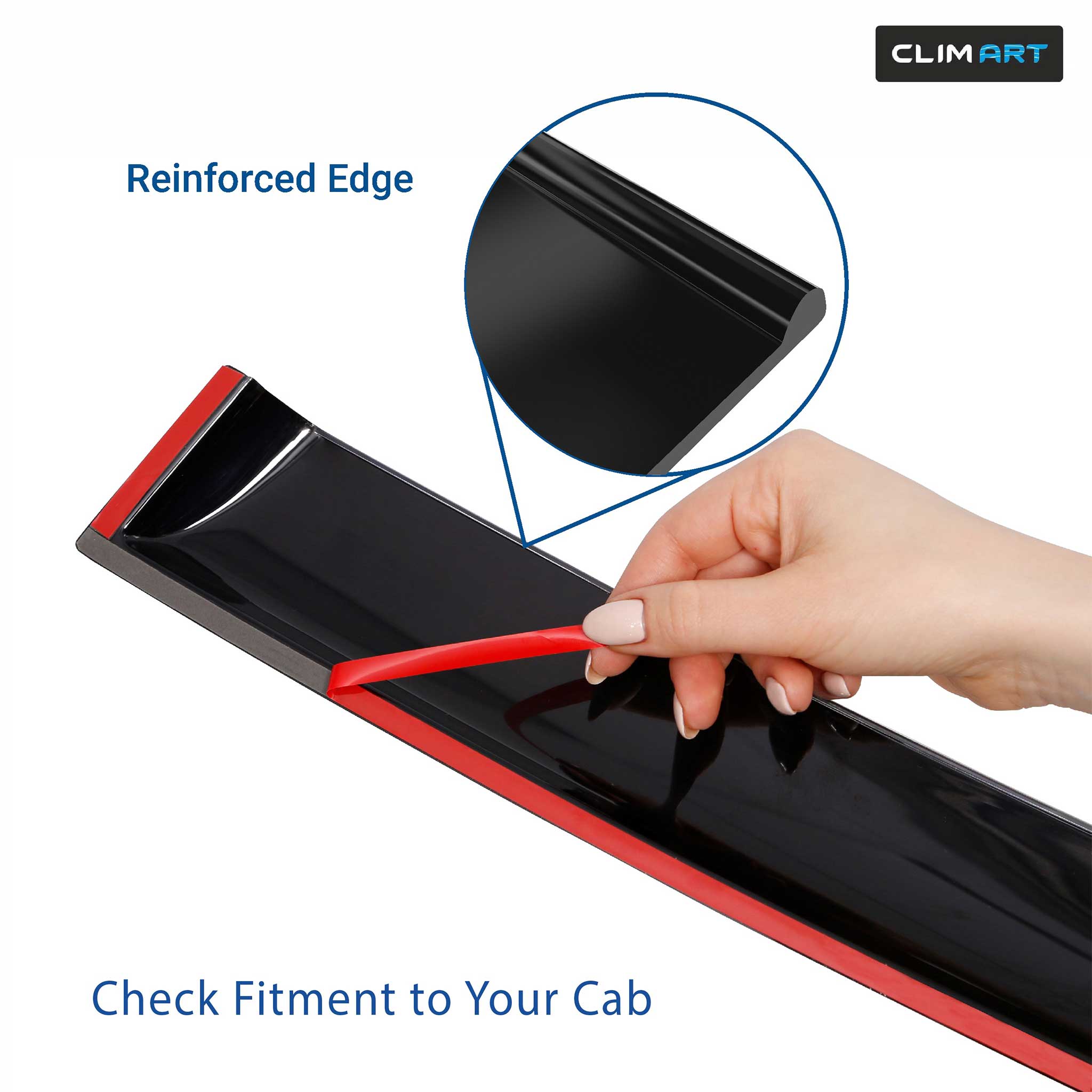 Clim Art Wind Deflectors for Subaru XV Crosstrek 2024-2026 Tape-On Dark Smoke 6x