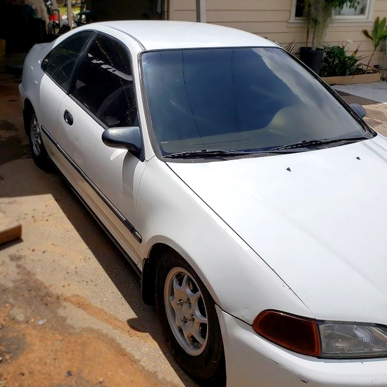 1992-1995 Honda Civic Coupe/Hatchback Black Manual Adjustable Spoon Mirrors