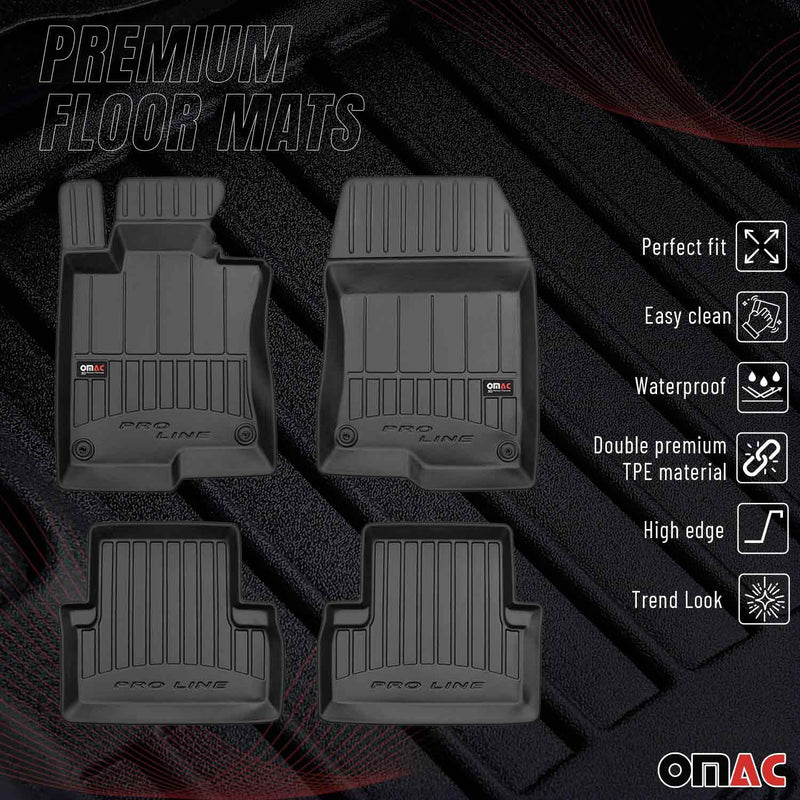 2008-2012 Honda Accord Premium Floor Mats Liners Full Set All Weather Heavy Duty