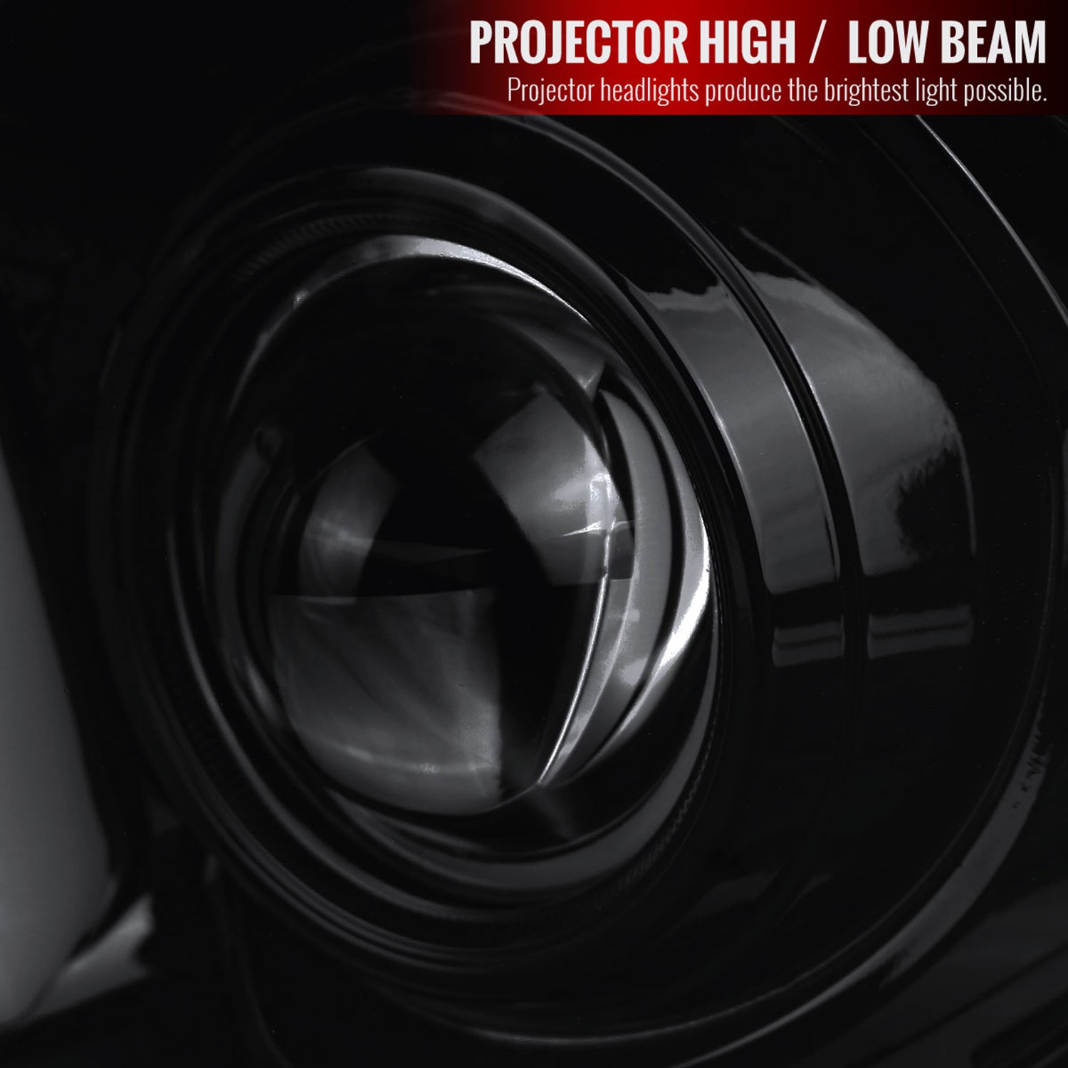 2005-2009 Ford Mustang LED Bar Projector Headlights Chrome/Smoke Lens