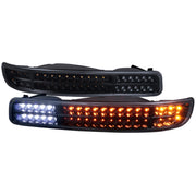 1999-2007 GMC Sierra / Yukon/XL Bumper Lights Signal Lights Glossy Black Smoke