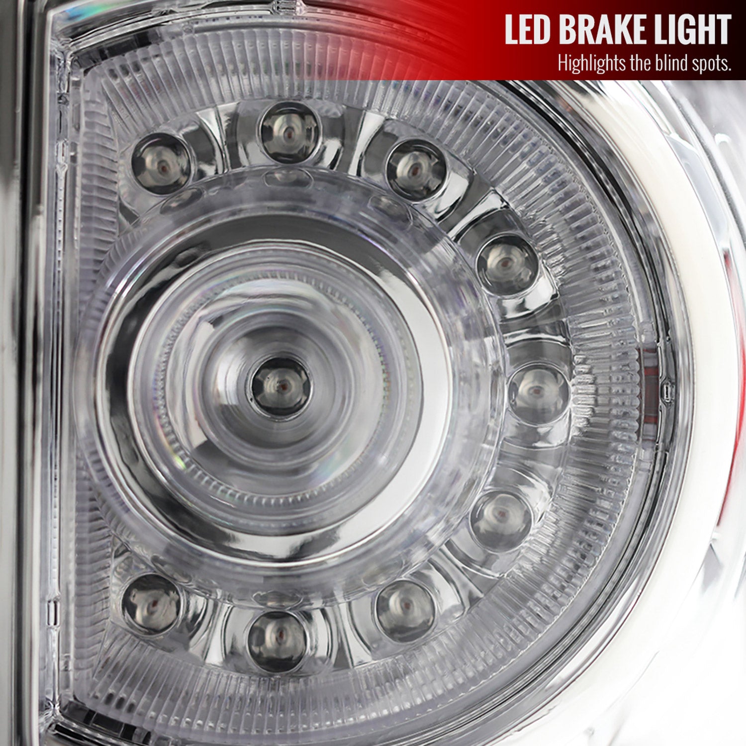 2005-2015 Toyota Tacoma LED Tail Lights Chrome Housing/Clear Lens