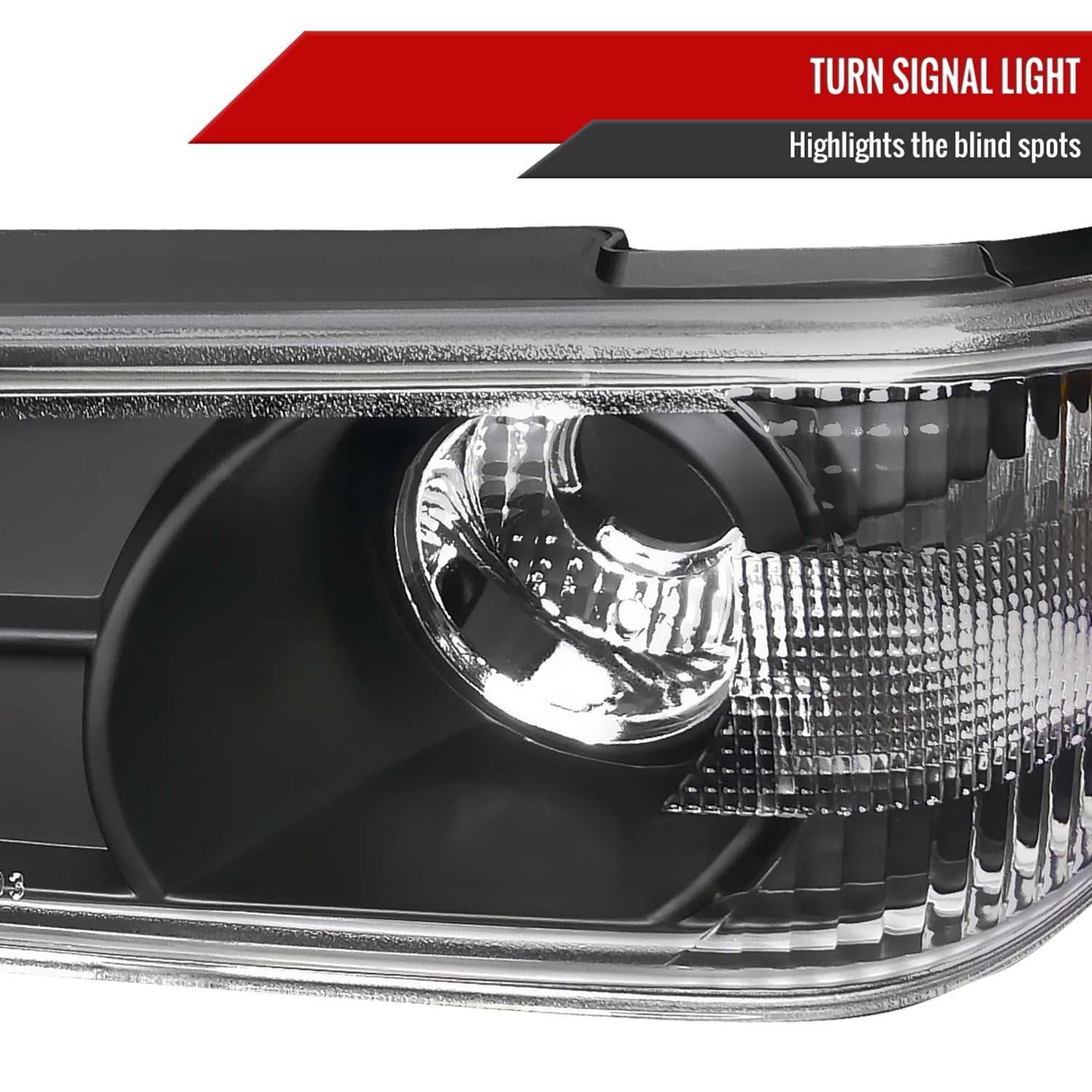 2004-2012 Chevy Colorado GMC Canyon Corner Lights Matte Black/Clear Lens