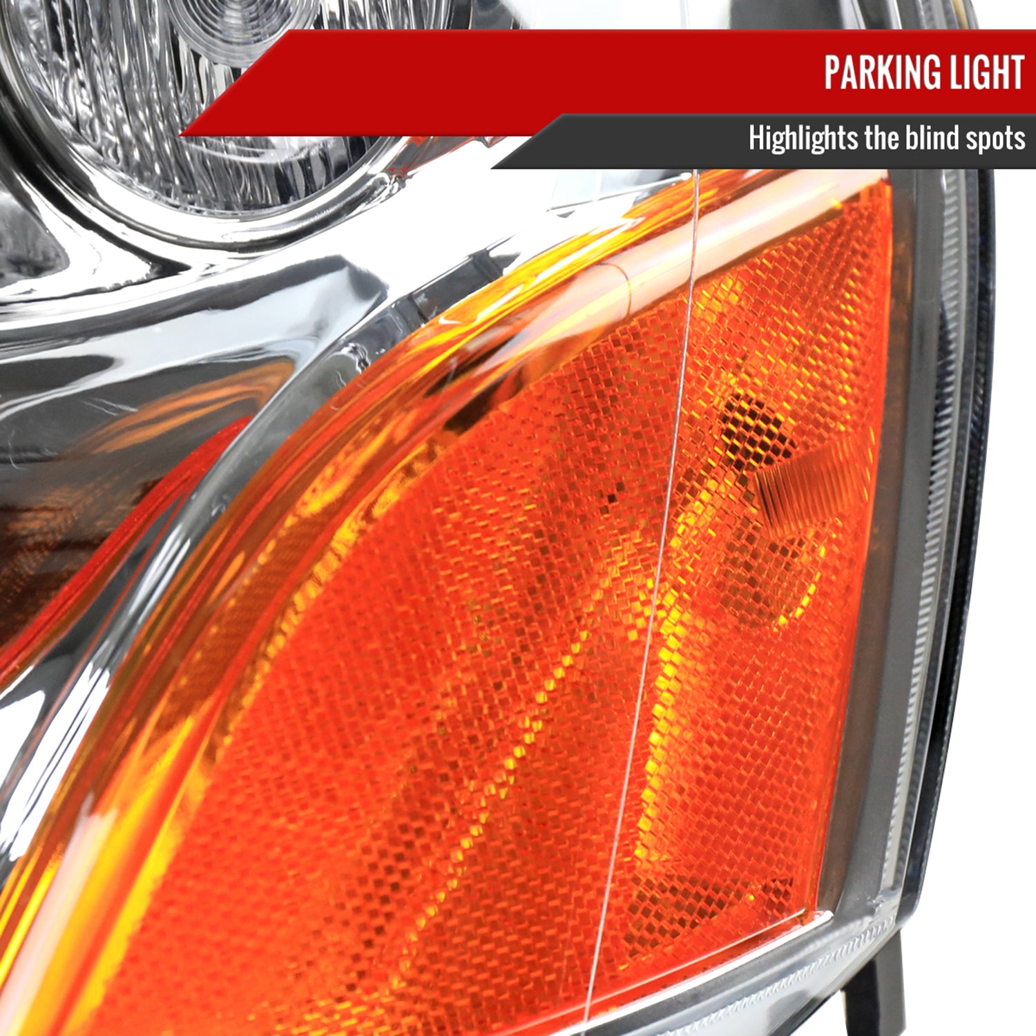 2003-2005 Honda Pilot Factory Style Headlight Chrome Housing/Clear Lens