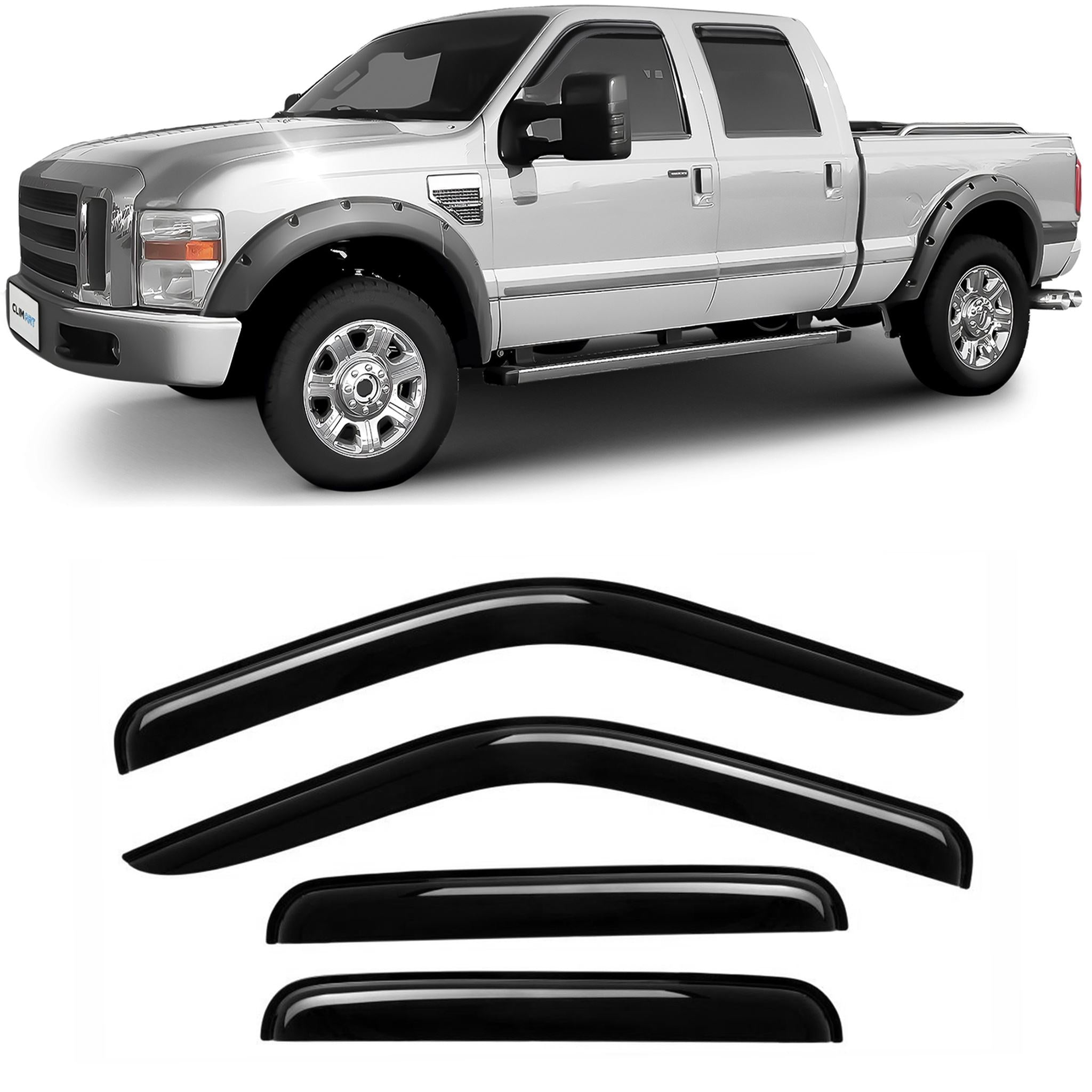 Wind Deflectors for Ford F250 F350 F450 F550 Super Duty 2017-2026 SuperCrew