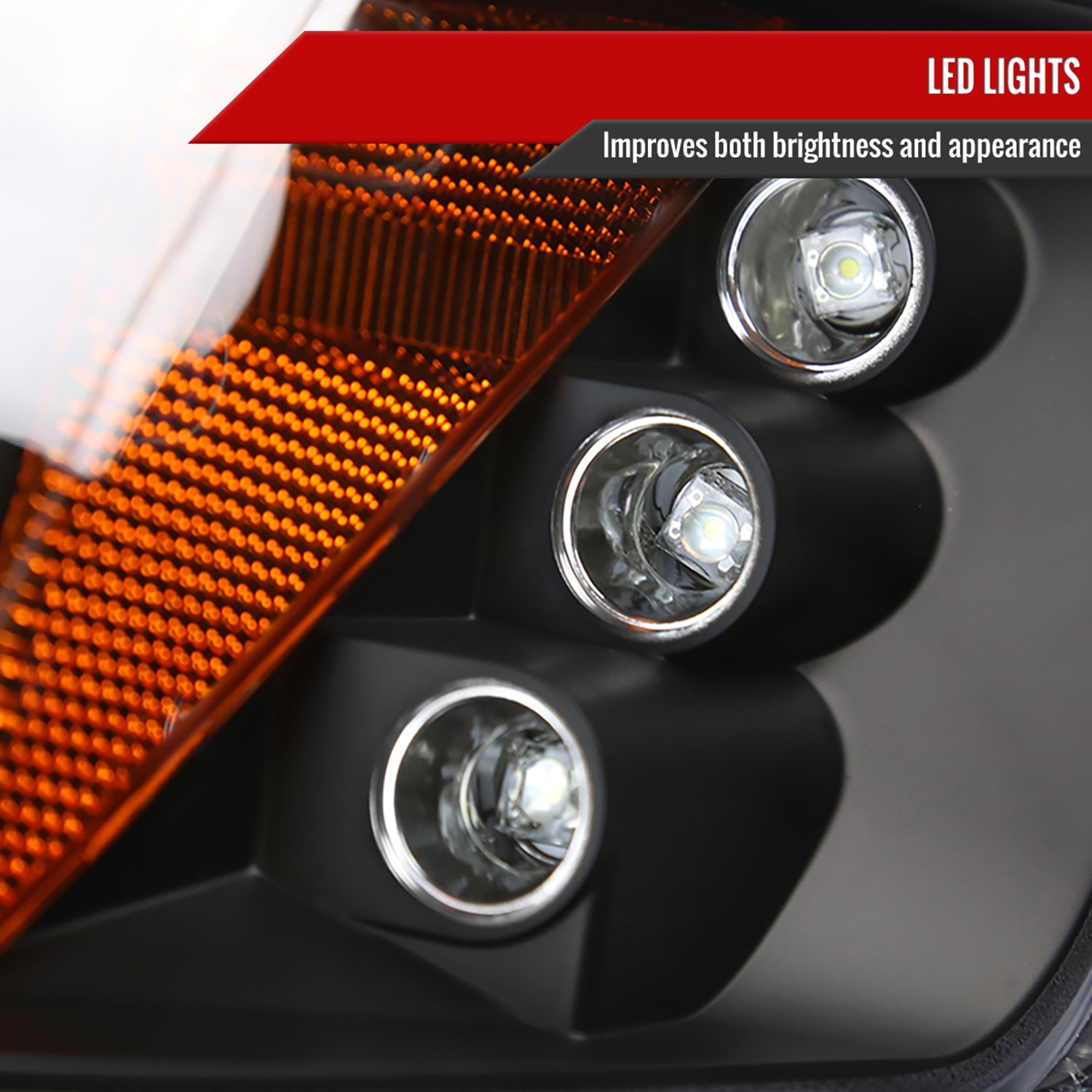 1994-1997 Honda Accord Dual Halo Projector Headlights Matte Black/Clear Lens