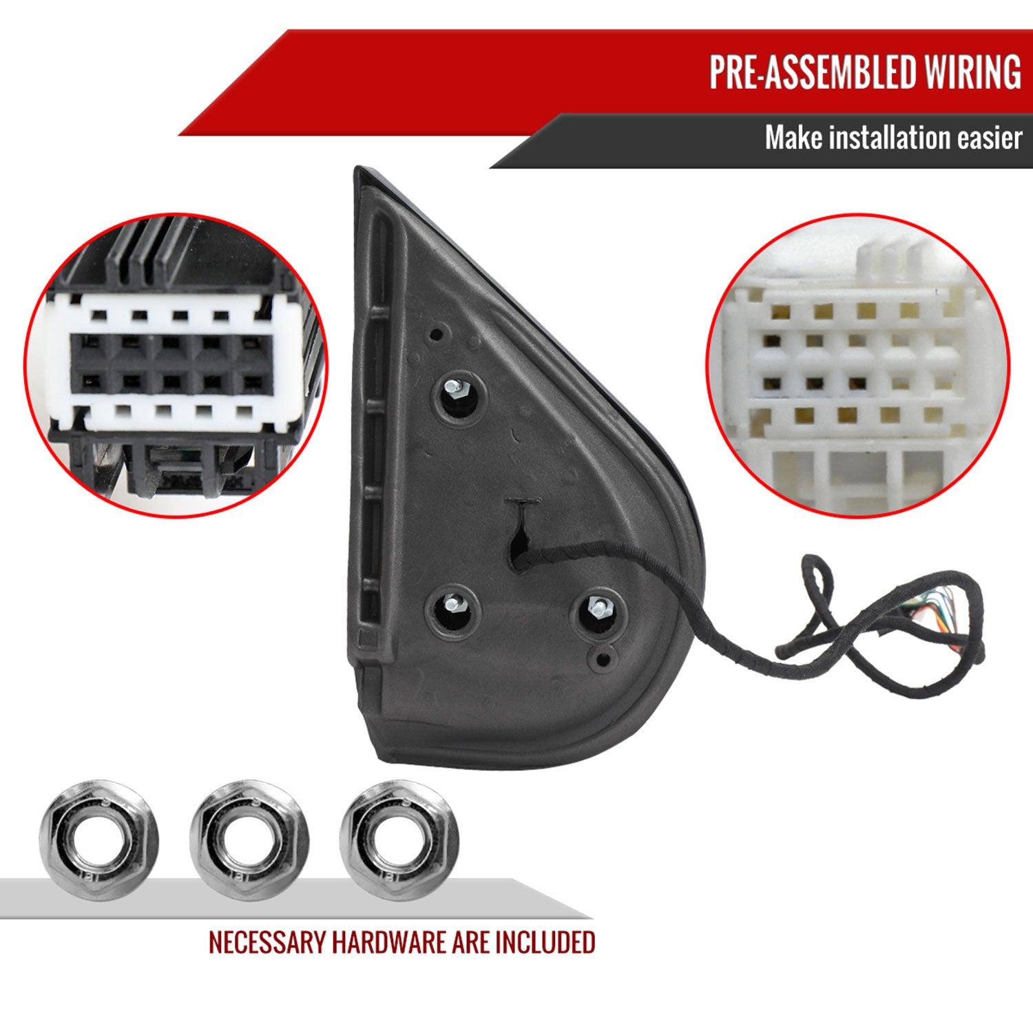 2007-2013 Chevy Silverado /Sierra Chrome Auto-Fold & Heated Side Mirror Driver