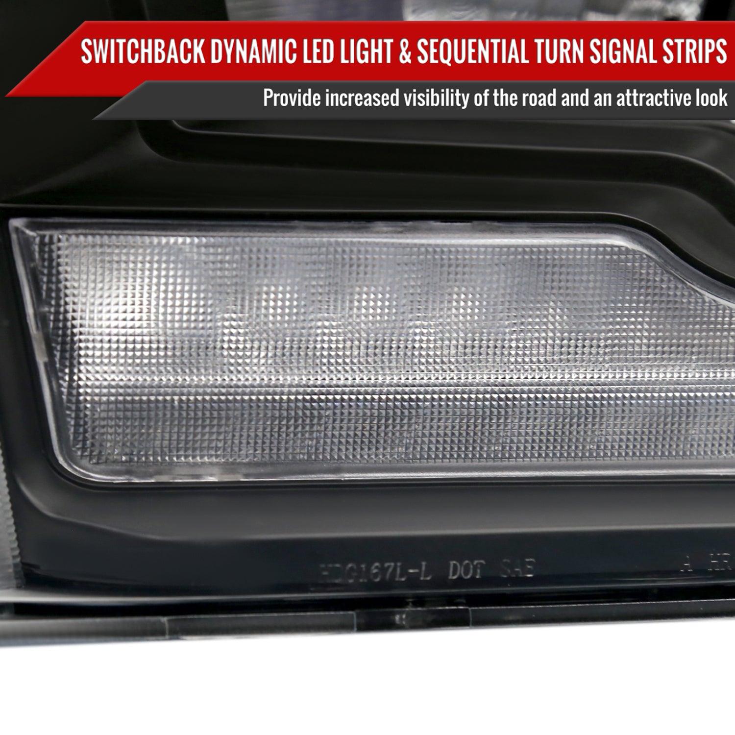 2009-2018 Dodge RAM 1500 RAM 2500 3500 Dual LED Bar Factory Headlights Black