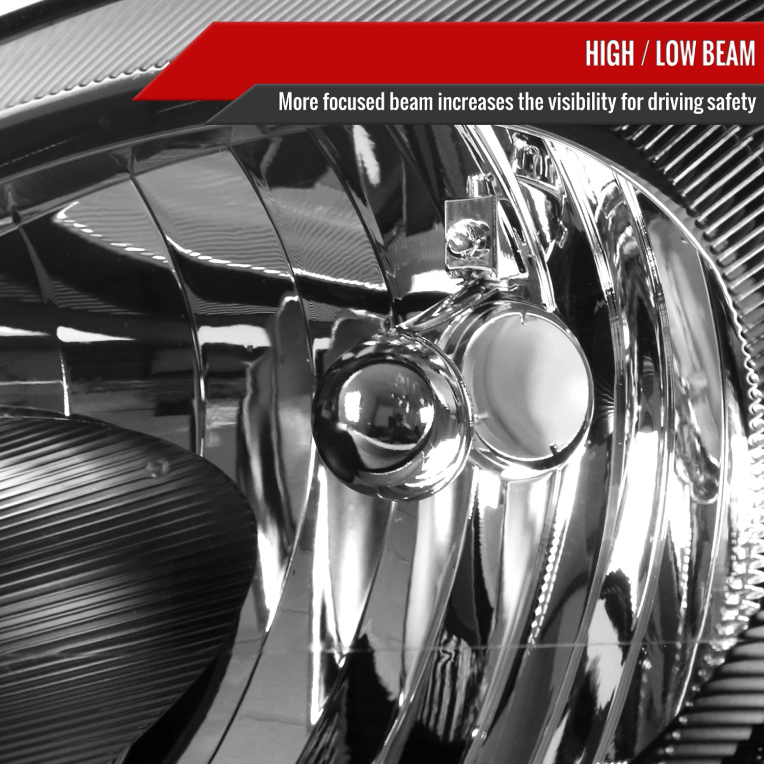 2003-2005 Dodge Neon Factory Style Headlights Matte Black Housing/Clear Lens