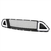 2015-2017 Ford Mustang Black ABS Mesh Grille w/ Dual Integrated LED Bar