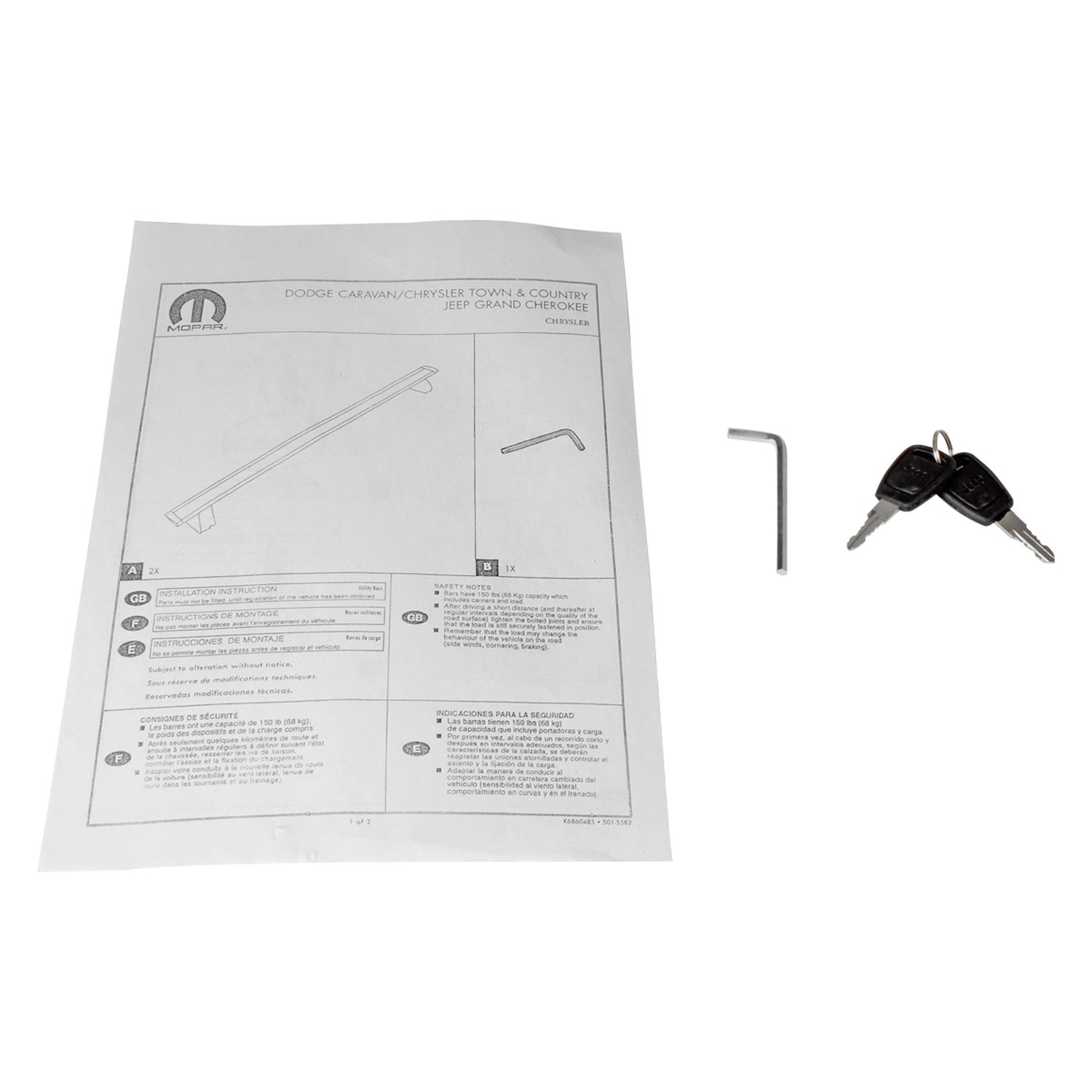 2011-2018 Jeep Grand Cherokee Aluminum Roof Rack Cross Bars Black