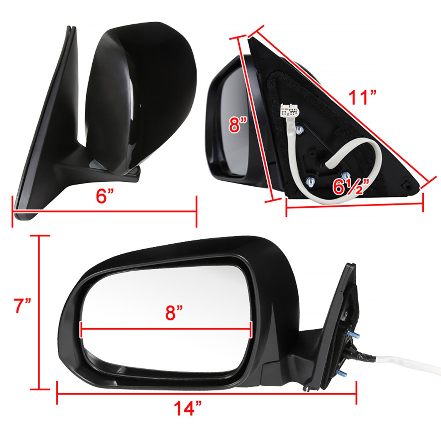 2008-2013 Toyota Highlander 7Pin Heated Side Mirror LED Puddle Light Driver