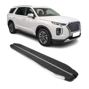 2020-2025 Hyundai Palisade Running Board Nerf Bar Side Step Silver Black 2x