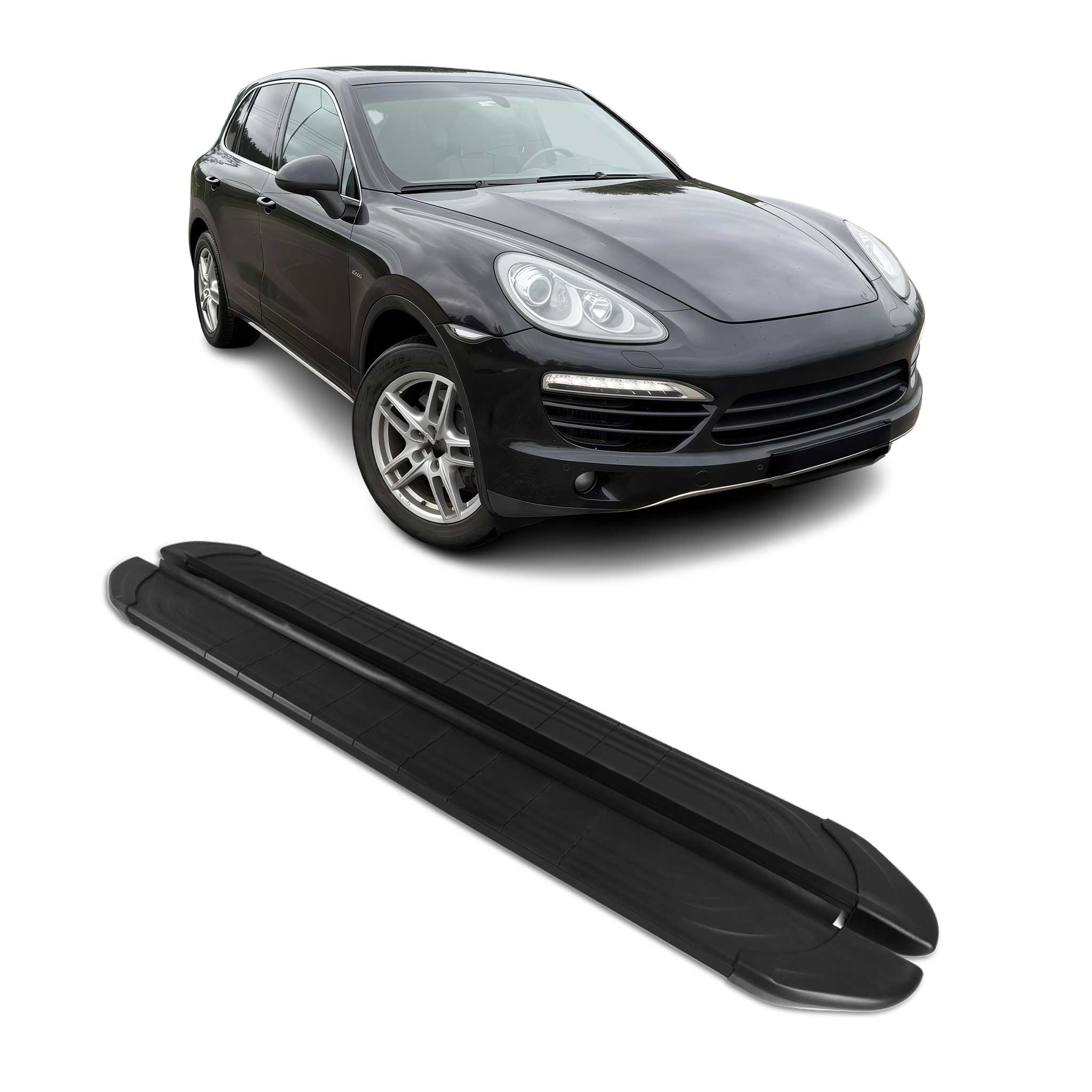 2011-2018 Porsche Cayenne Running Boards Side Steps Black