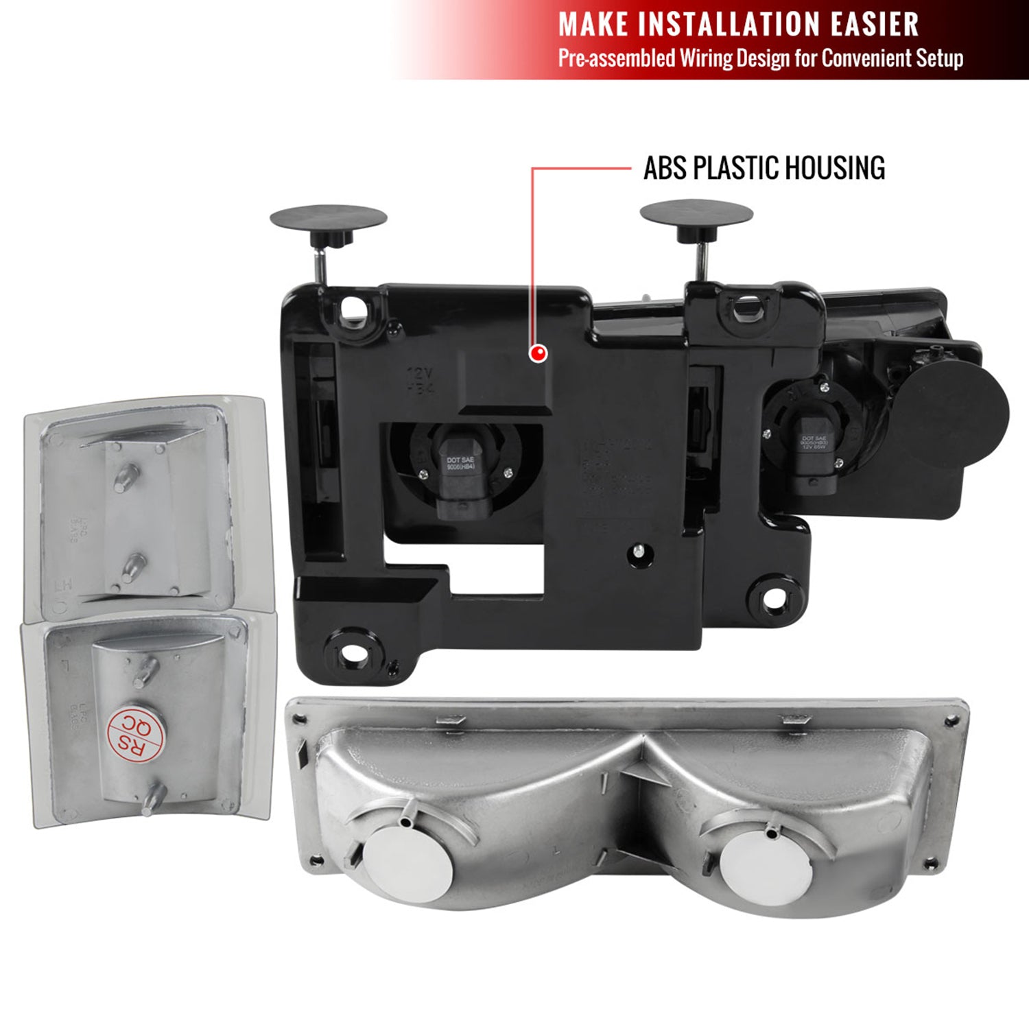 1994-1998 Chevy Silverado/Tahoe/Suburban/C10 Factory Headlights Chrome