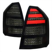 2005-2007 Chrysler 300C LED Tail Lights Glossy Black Housing/Smoke Lens