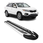 2011-2013 Kia Sorento Running Boards Side Steps Silver