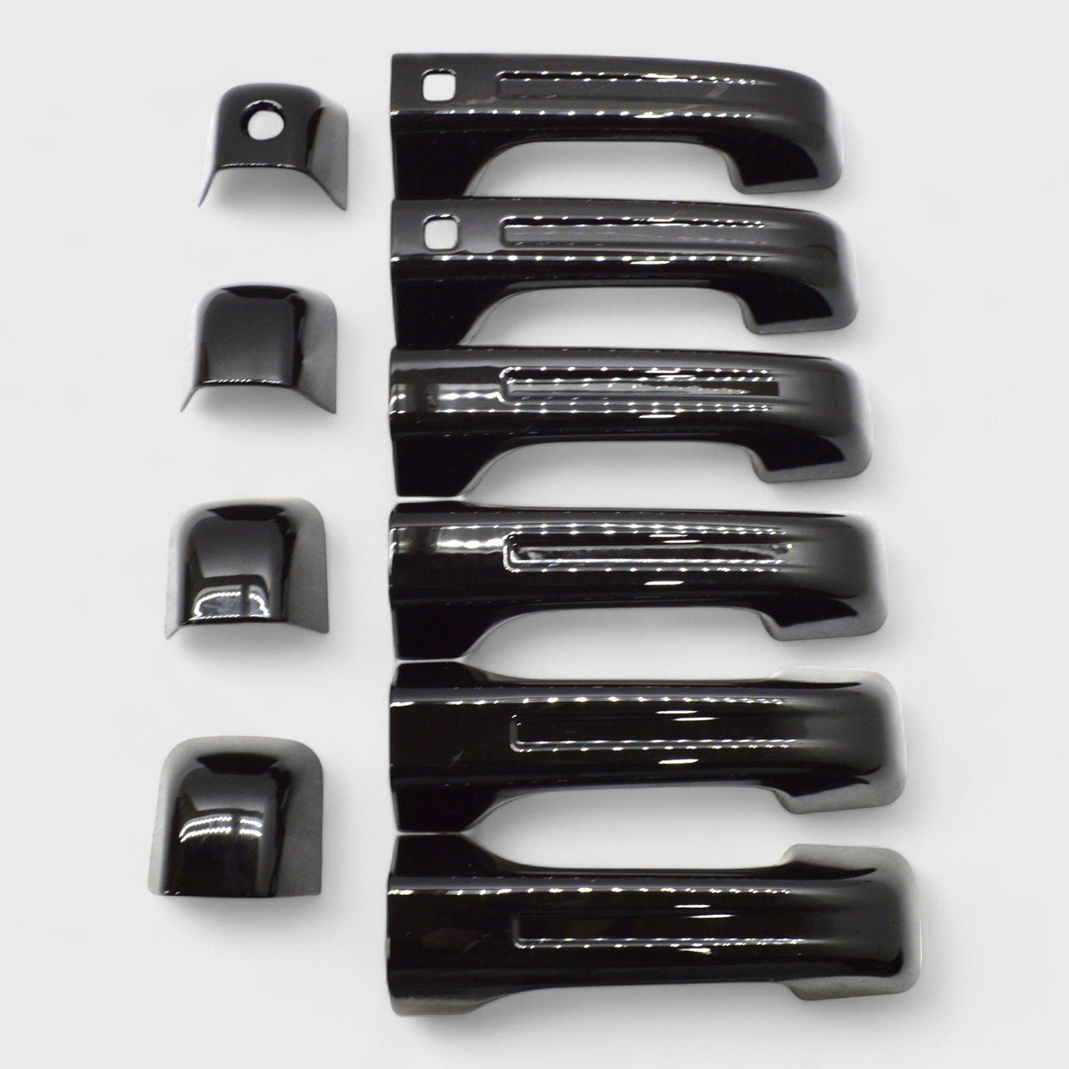 2019-2023 RAM RAM 2500/3500 Door Handle Cover Gloss Black 10Pcs ABS Plastic