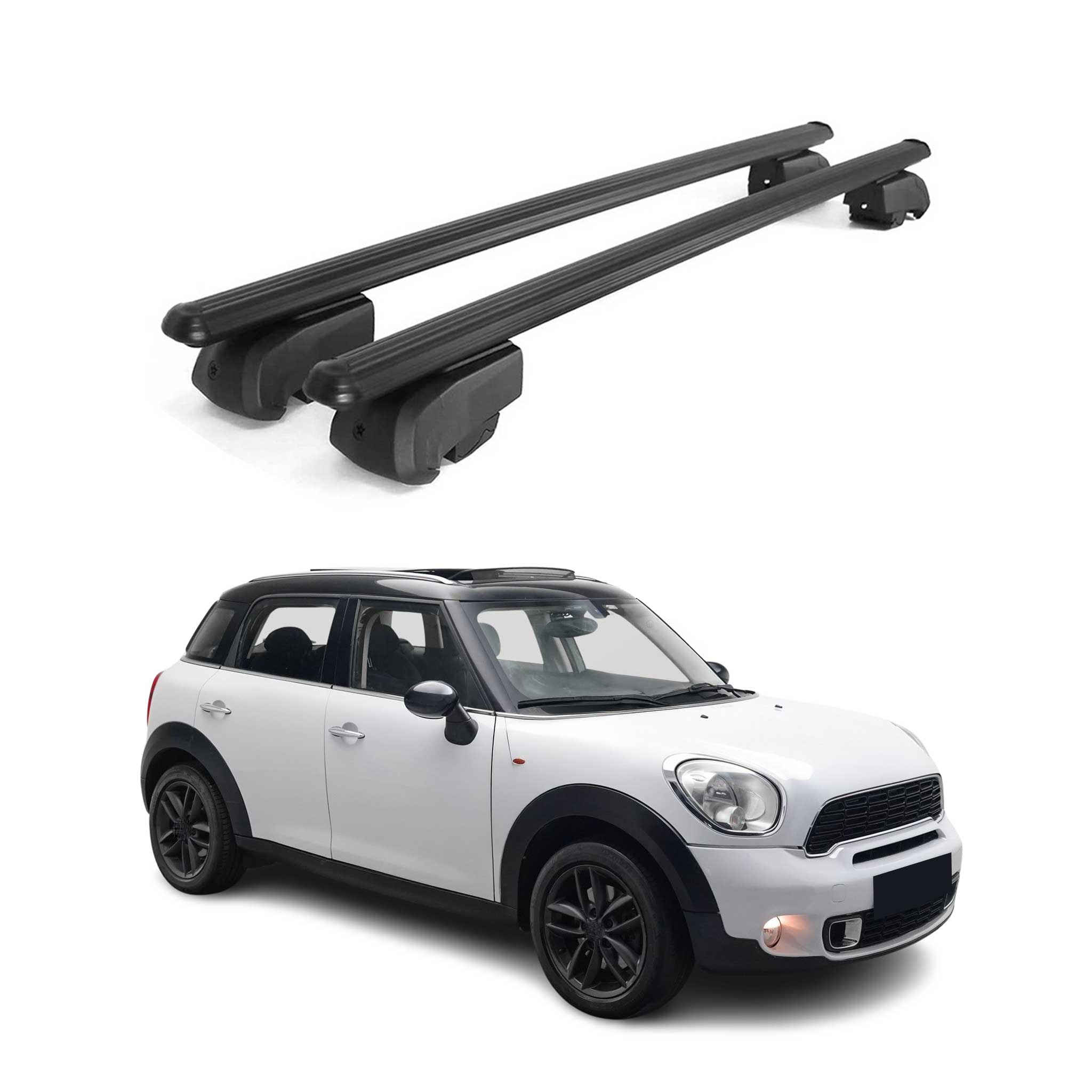 2011-2016 Mini Countryman R60 Roof Rack Cross Bars Black