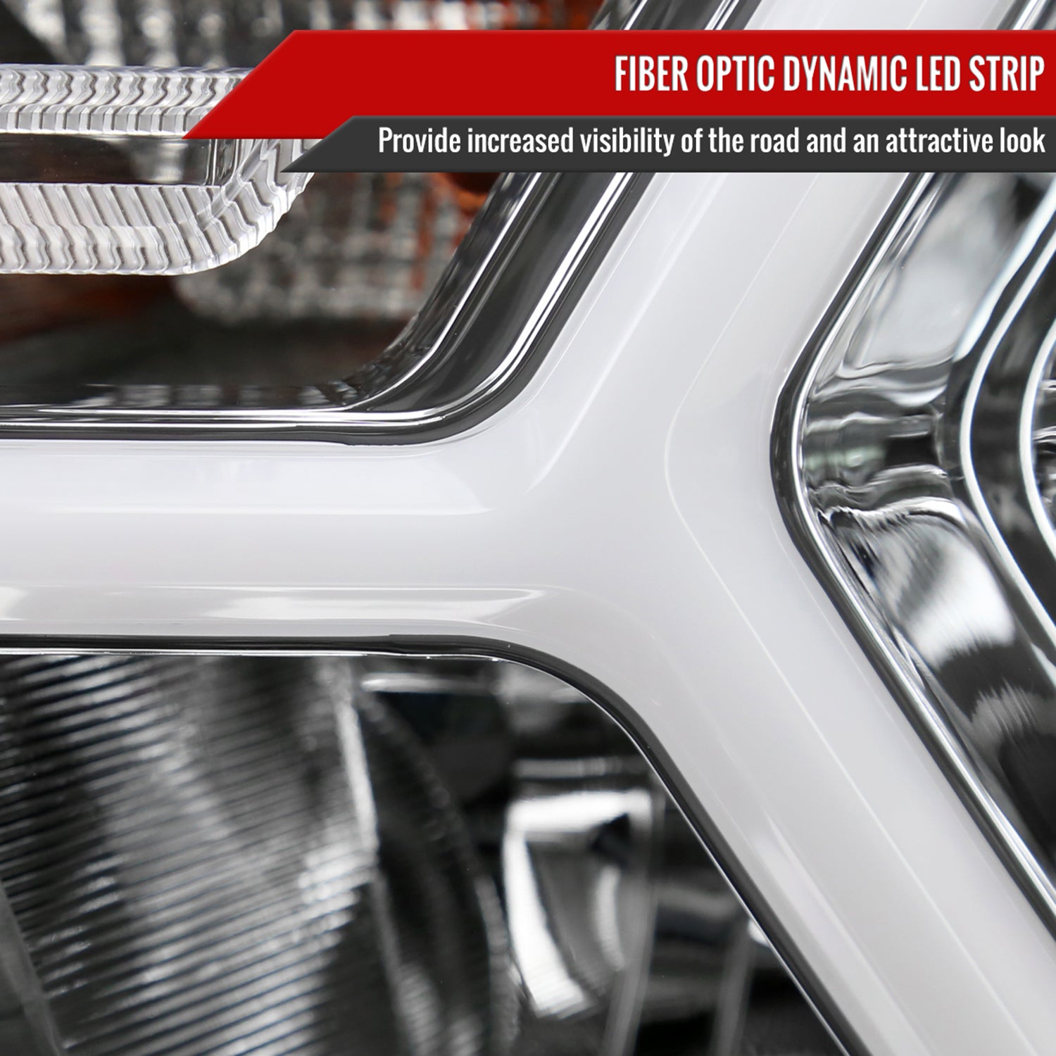 2019-2024 Dodge RAM 1500 Animated LED Bar Factory Headlights Chrome/Clear