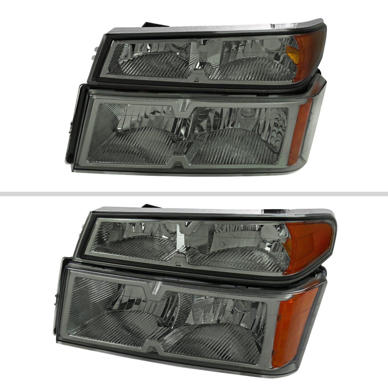 2004-2012 Chevy Colorado /Canyon Isuzu I-Series Headlights Chrome/Light Smoke