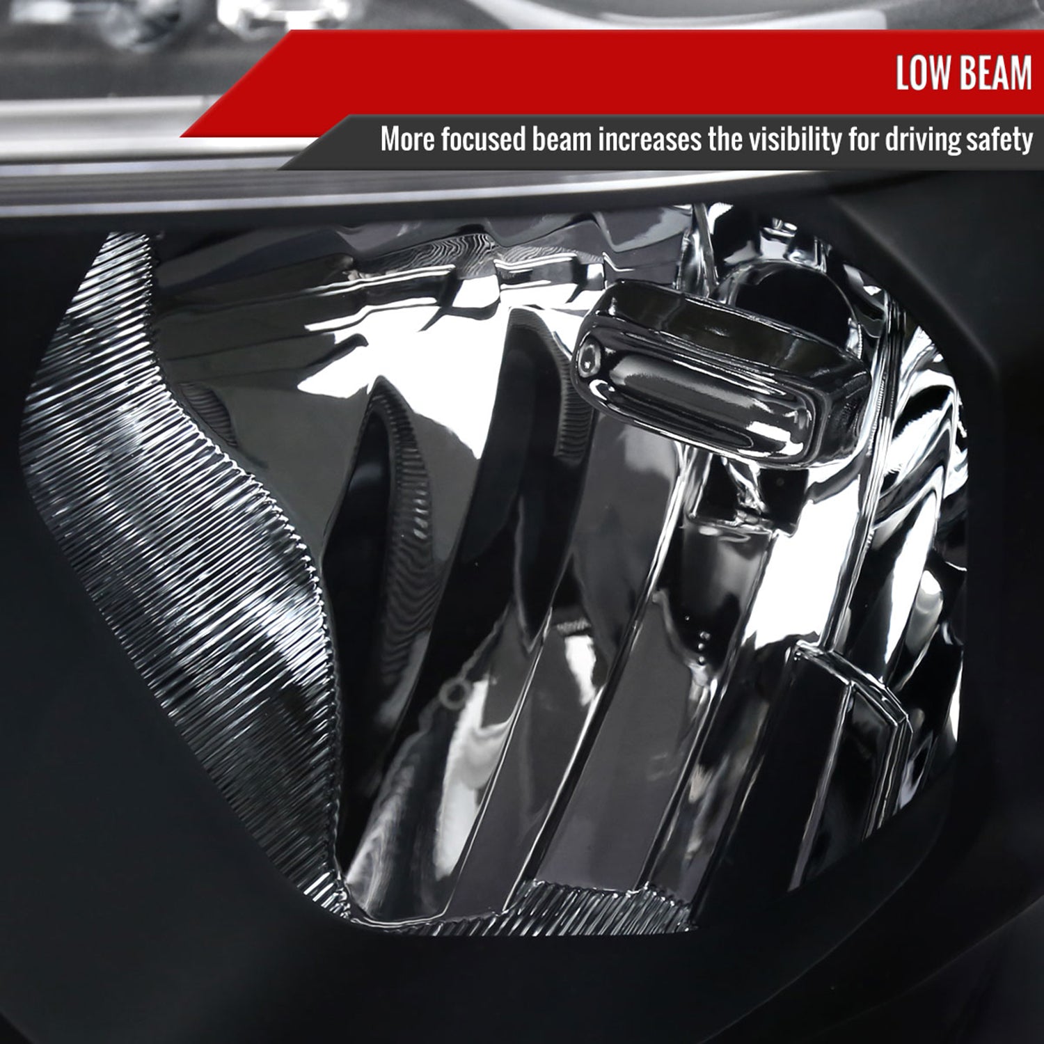 2019-2024 Dodge RAM 1500 Factory Headlights Amber Reflectors Matt Black