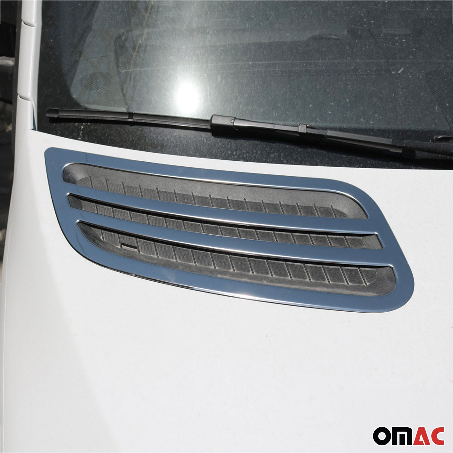 Front Bumper Grill Trim for Mercedes Sprinter W907 910 2019-2026 S.Steel 2Pcs