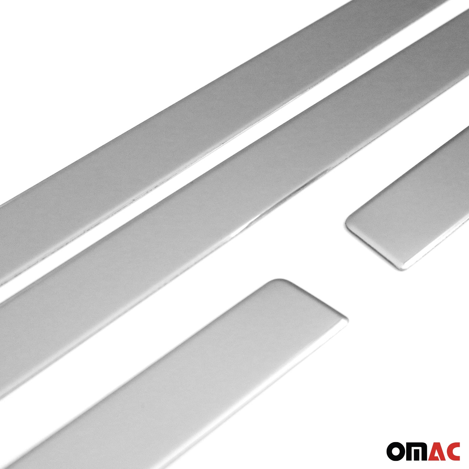 2016-2026 Volvo XC90 Side Door Molding Trim Skirt Garnish Stainless Steel Silver 4 Pcs