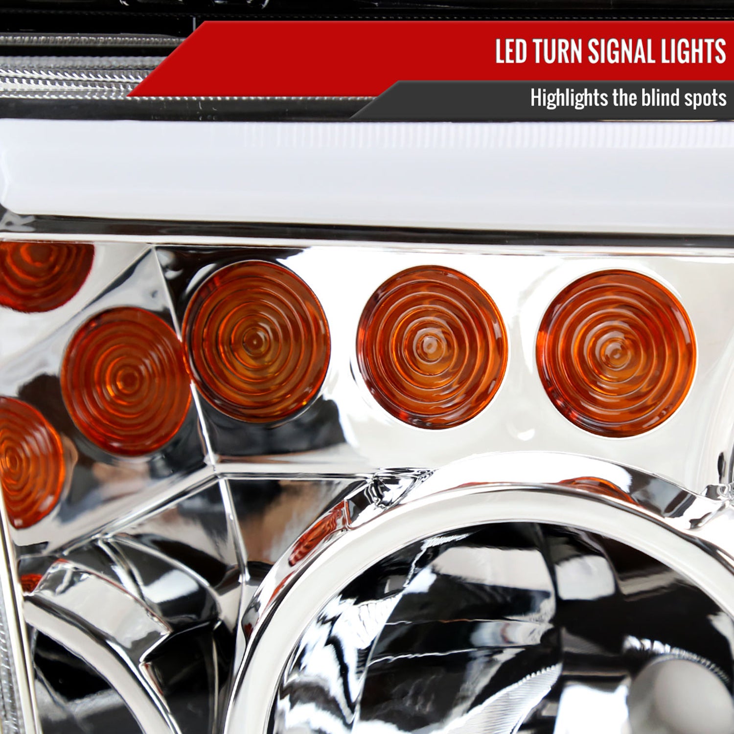 2007-2013 Toyota Tundra/ 08-2017 Sequoia Retro LED Headlights LED Signal Chrome