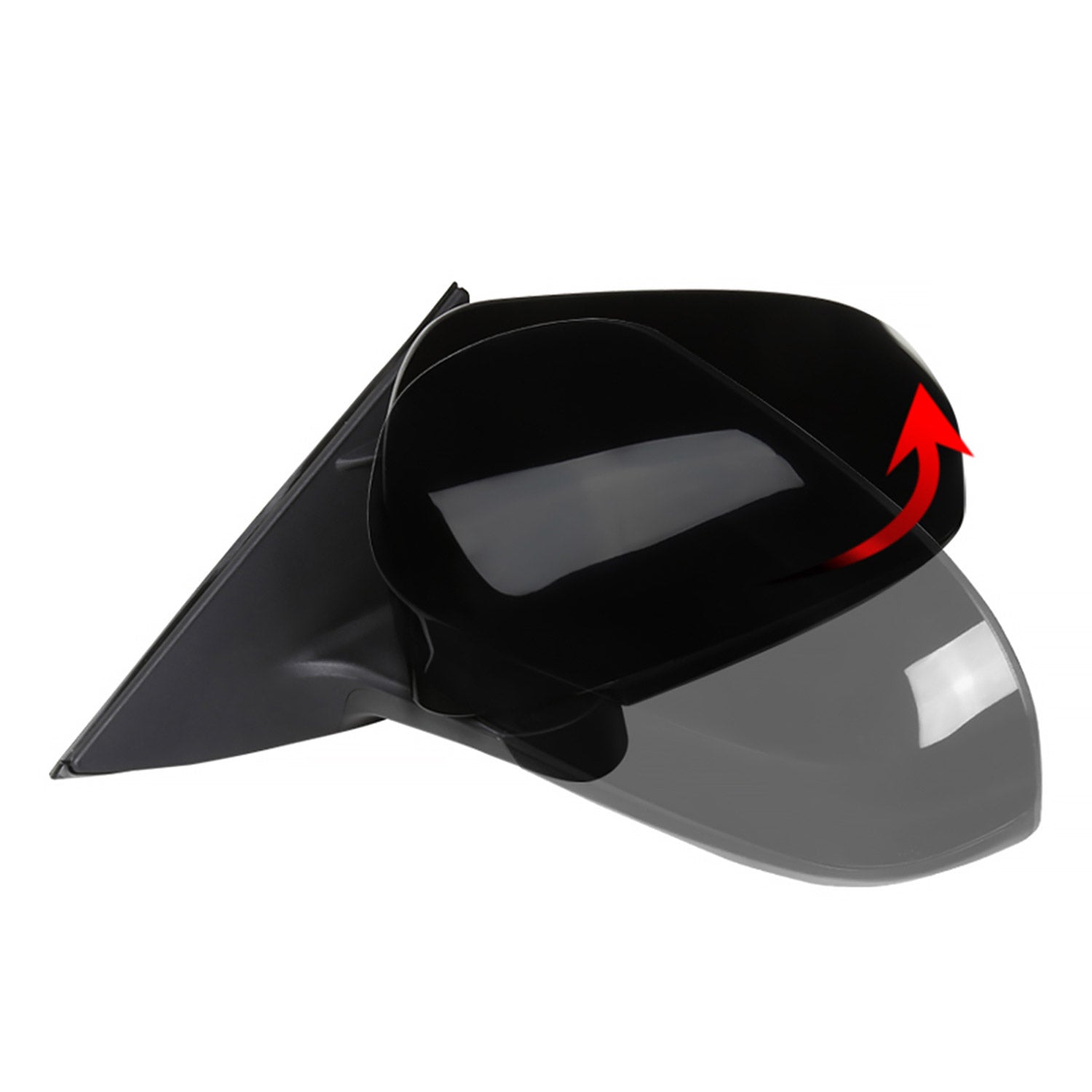 2012-2014 Toyota Camry Glossy Black 3-Pin Adjustable Side Mirror - Driver Side