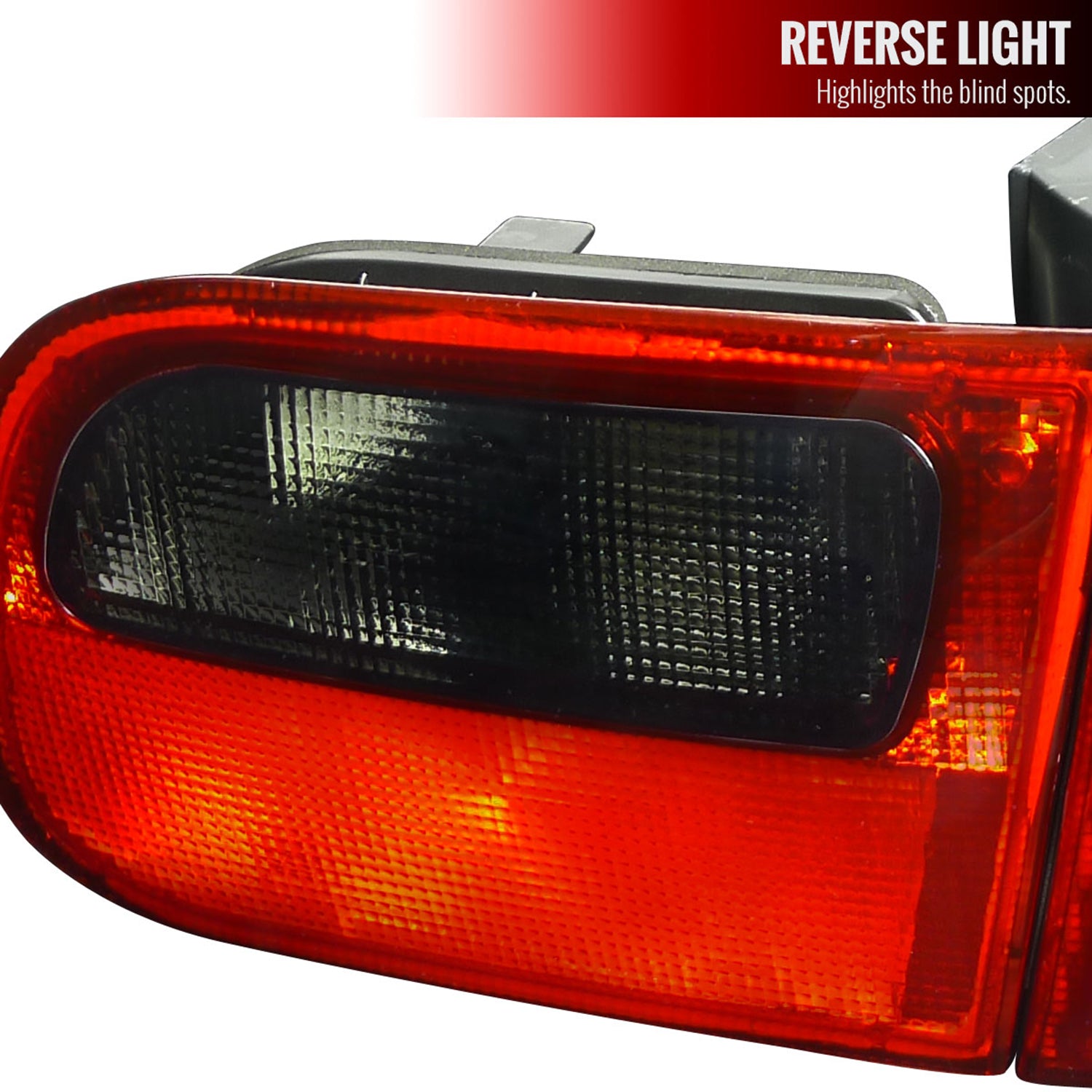 1992-1995 Honda Civic 3DR Hatchback Tail Lights Chrome/Red Smoke Lens