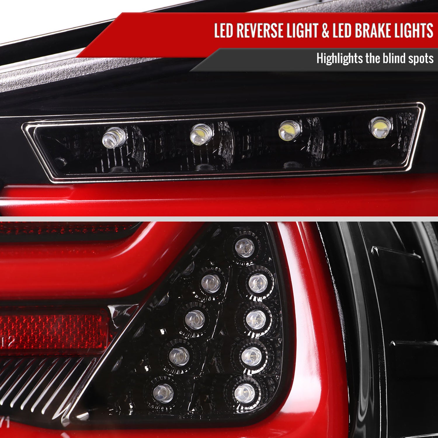 2009-2011 BMW E90 3-Series 4Dr Sedan Red LED Tail Light Jet Black/Clear Lens