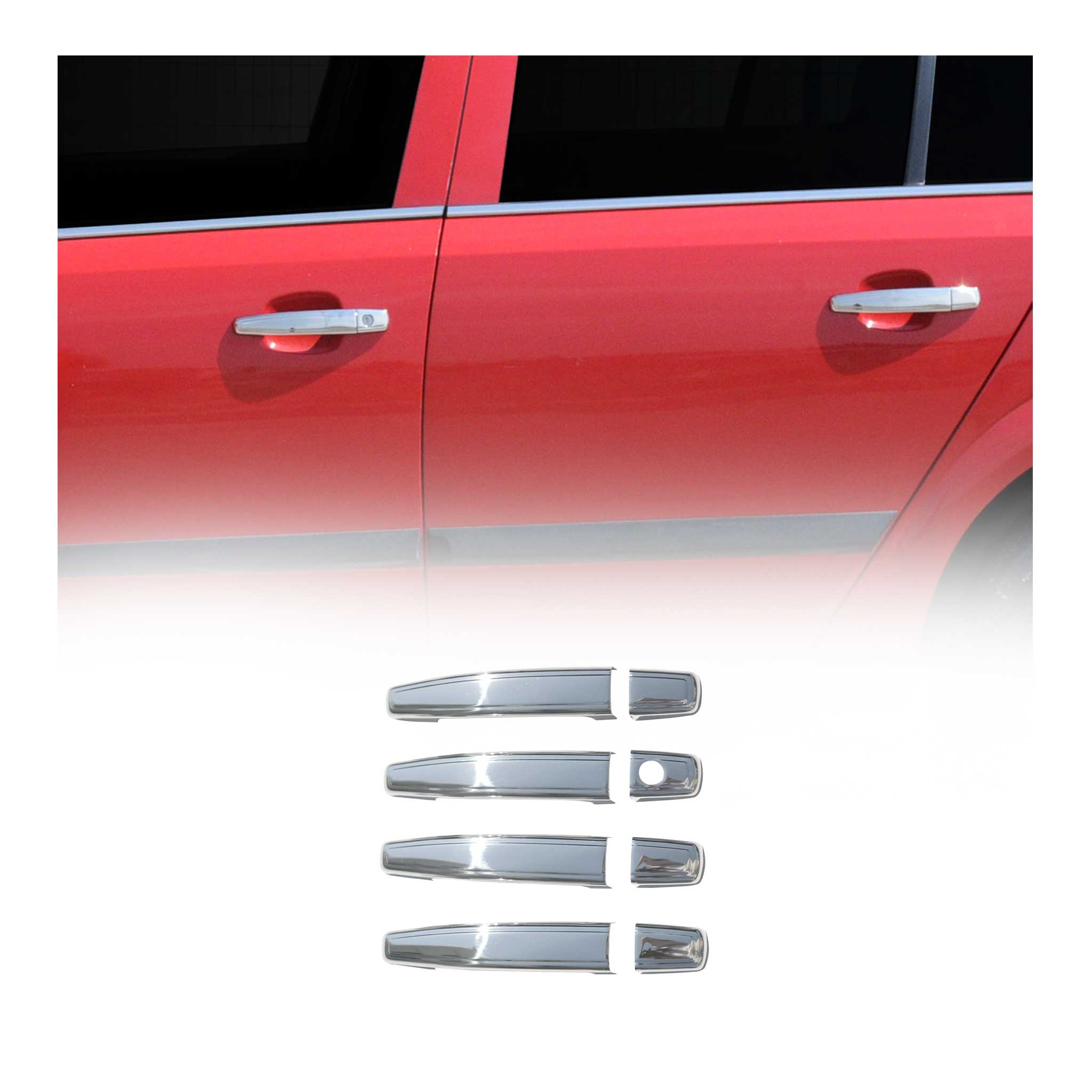 2004-2011 Pontiac G3 & G3 Wave Car Door Handle Cover Protector Stainless Steel Chrome 8 Pcs