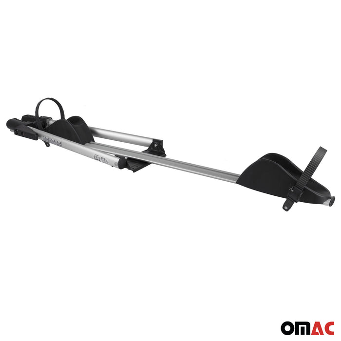 Car Rooftop Mounted Bike Carrier Rack with Universal Mounting up to 33Lbs Silver