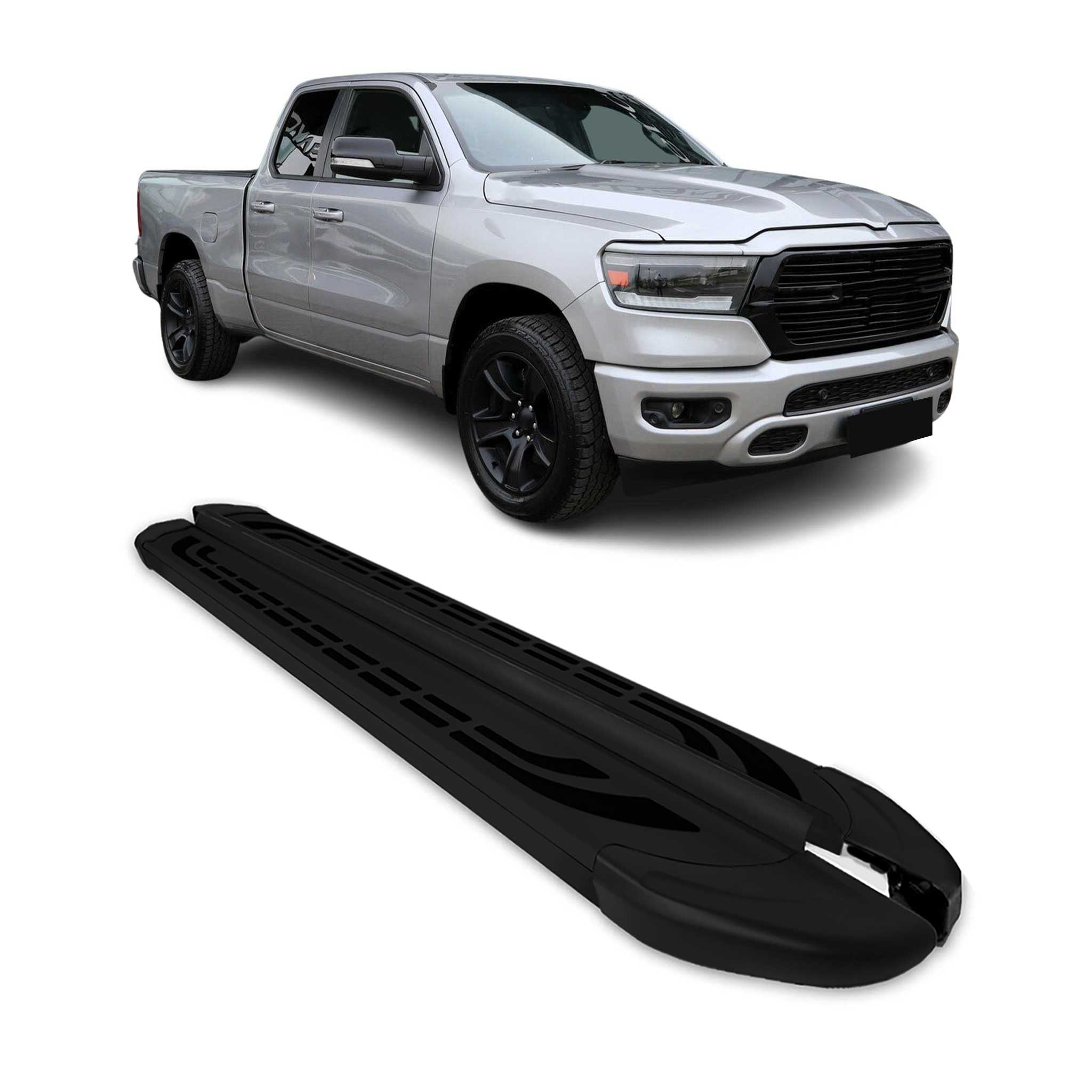 2019-2025 Ram 1500 Crew Cab Nerf Bar Side Step Running Boards Alu 2x