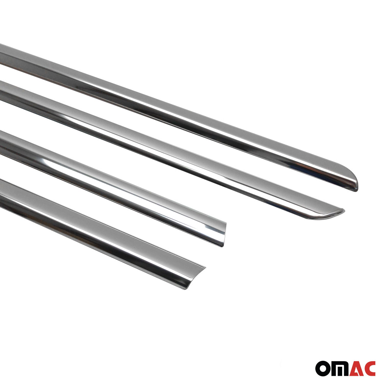 2008-2017 Mitsubishi Lancer Window Molding Trim Streamer Silver 4Pcs Stainless Steel