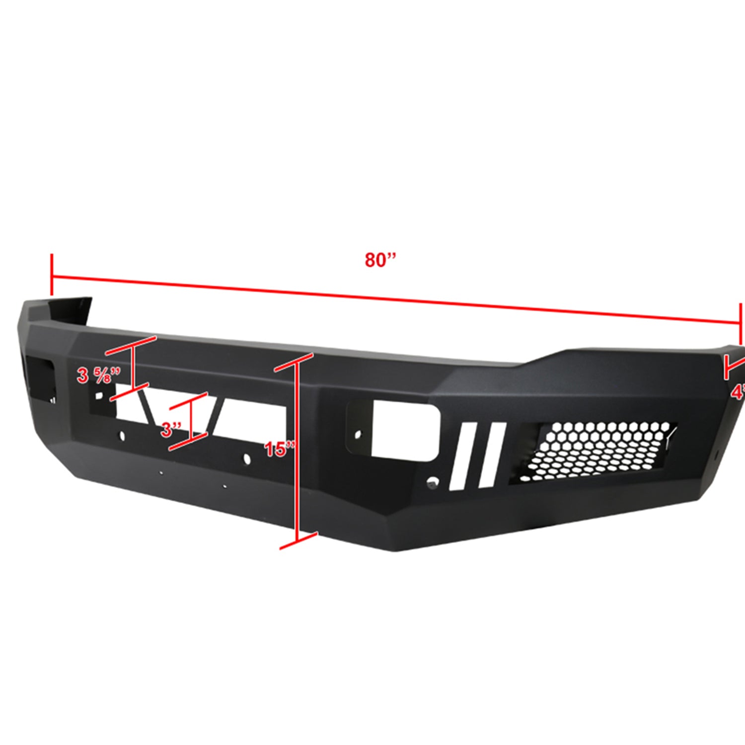 2010-2018 Dodge RAM 2500/3500 Heavy Duty Steel Front Bumper LED Light Ports