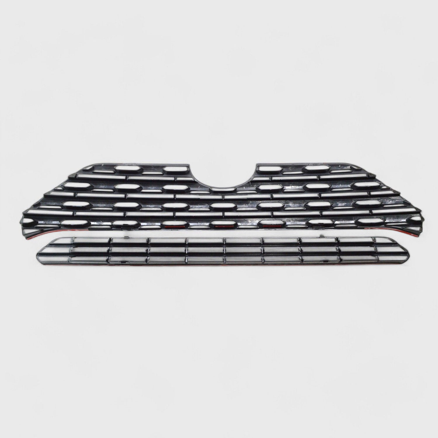 2019-2024 Toyota RAV4 Grille Overlay Gloss Black 2Pcs ABS Plastic