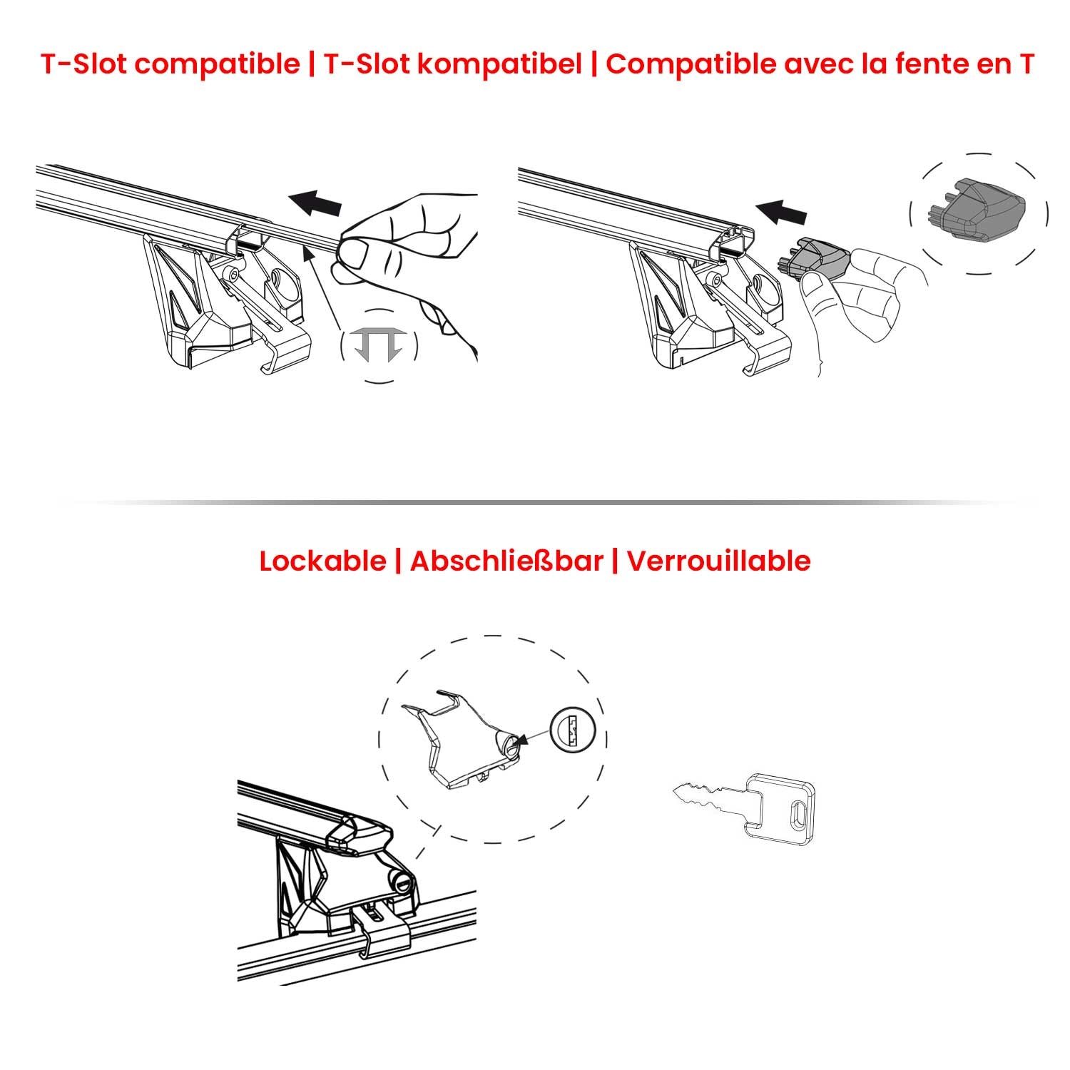 2013-2016 Chevrolet Trax Roof Rack Cross Bars Black