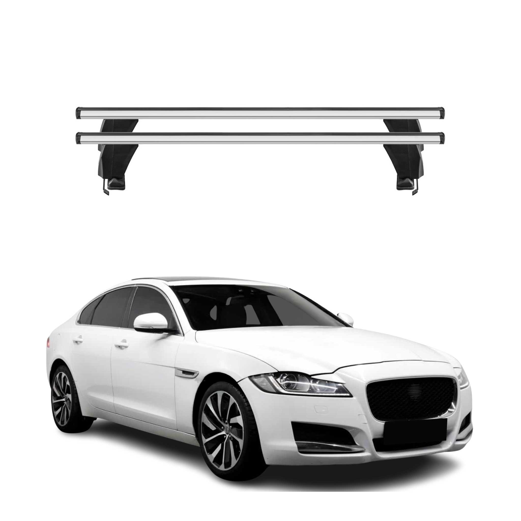 2016-2019 Jaguar Xf Sedan Roof Rack Cross Bars Silver