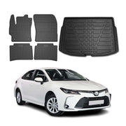 2019-2025 Toyota Corolla Floor Mats & Cargo Liner Full Set All Weather Black