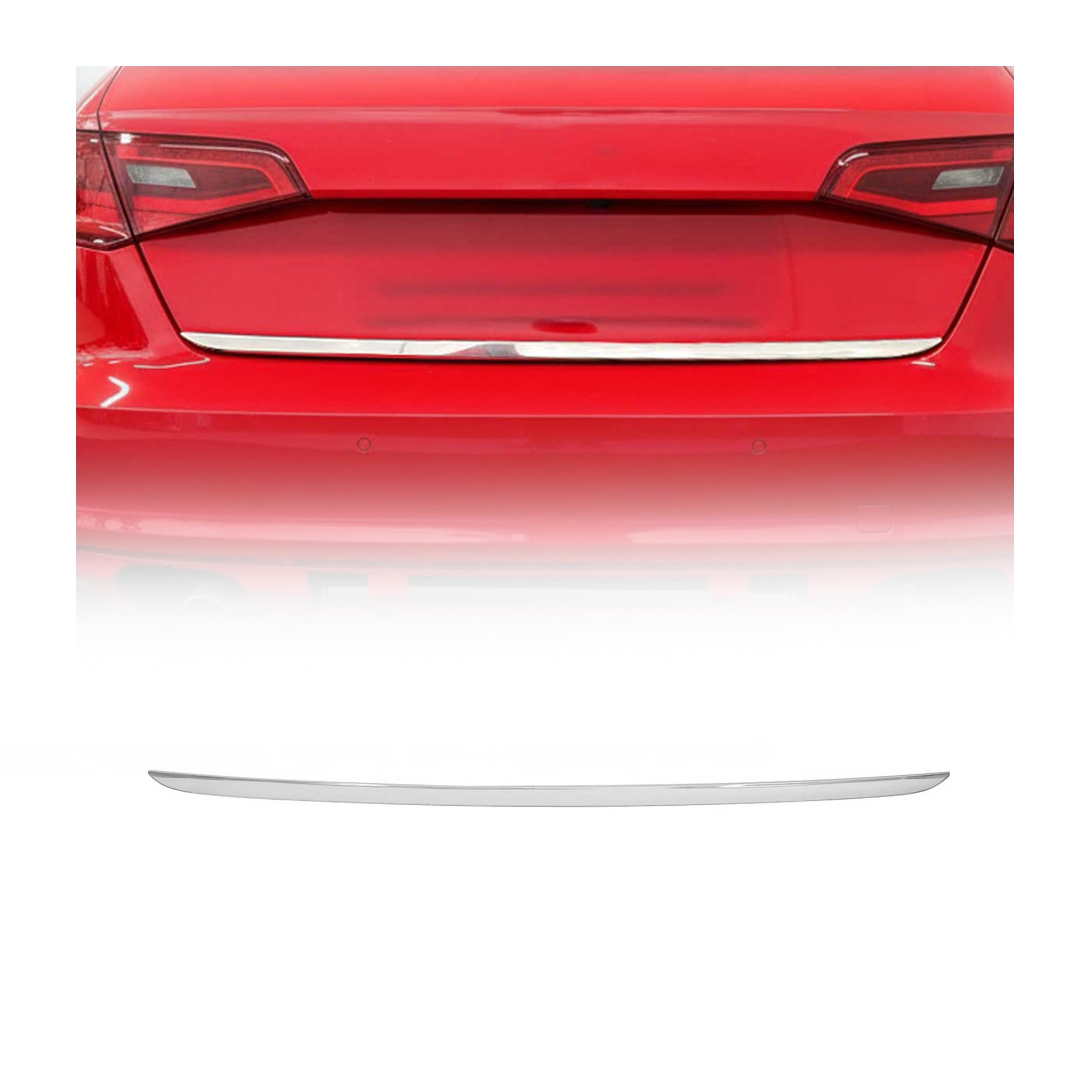 2015-2020 Audi A3 / A3 Quattro / A3 e-tron 5-Door Rear Trunk Molding Trim Stainless Steel Silver 1Pc