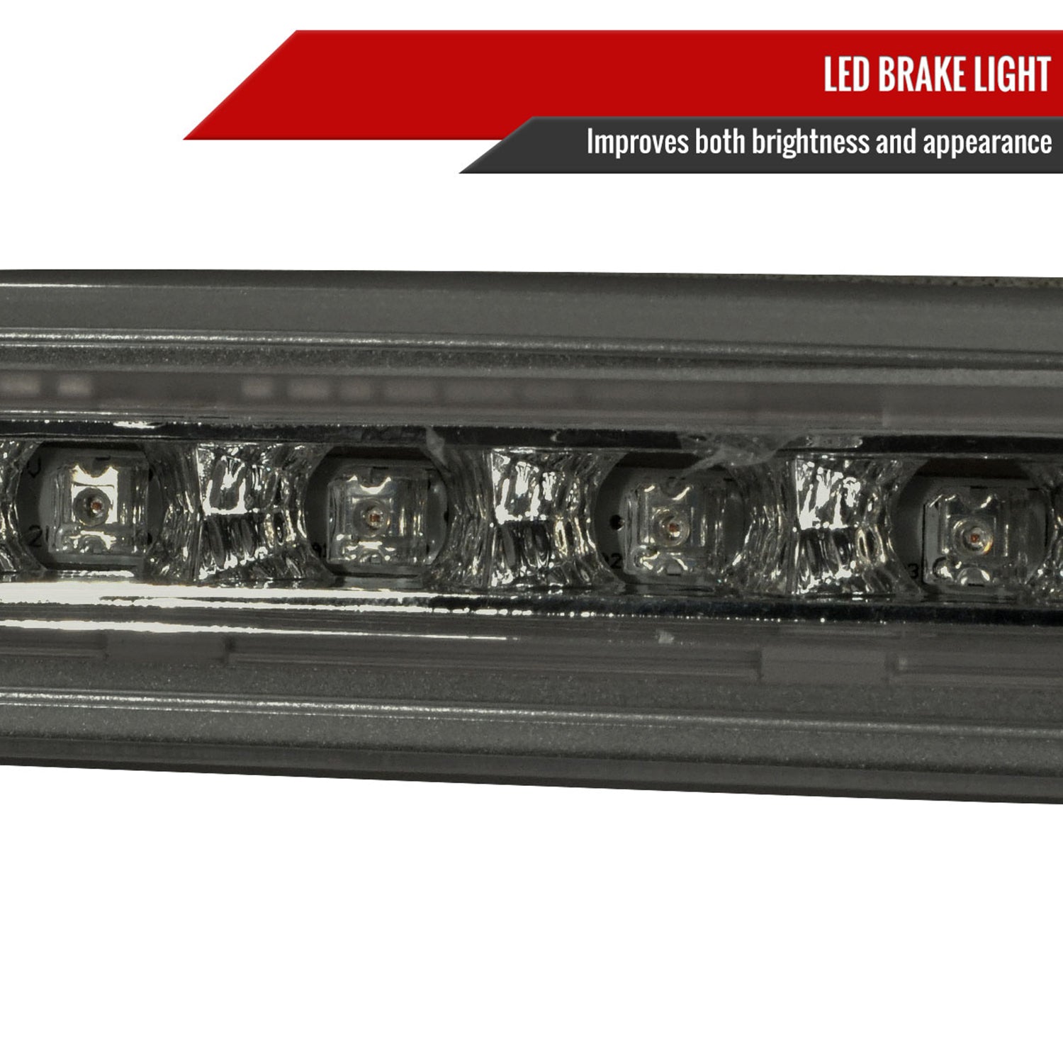 2000-2004 Ford Focus 3/5DR Hatchback LED 3rd Brake Light Chrome/Smoke Lens