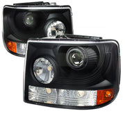 1999-2002 Chevy Silverado 1500 2500/Tahoe Suburban Headlights Bumper Black