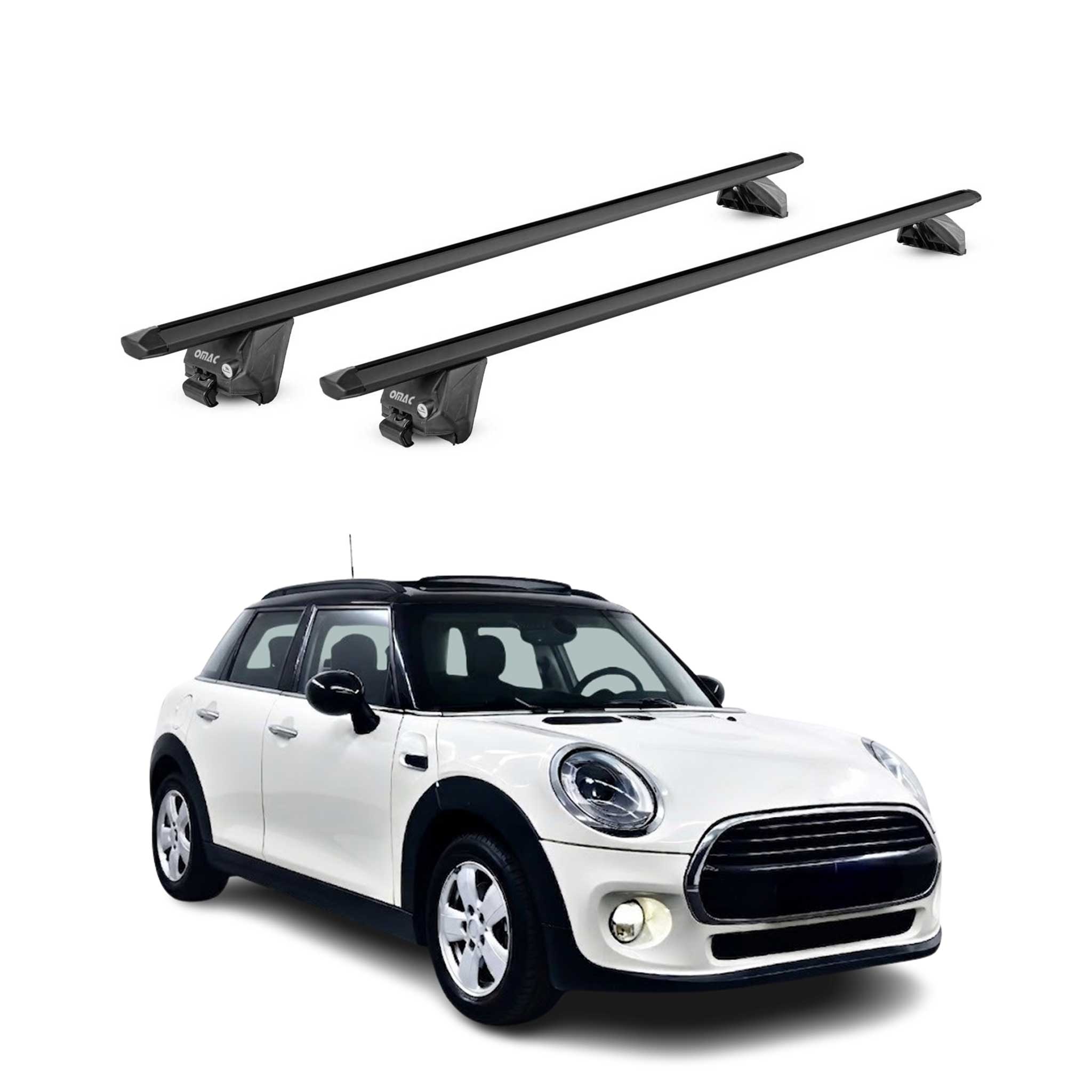 Roof Rack Cross Bars Carrier for Mini Cooper F55 F56 2014-2024 Aluminium Black