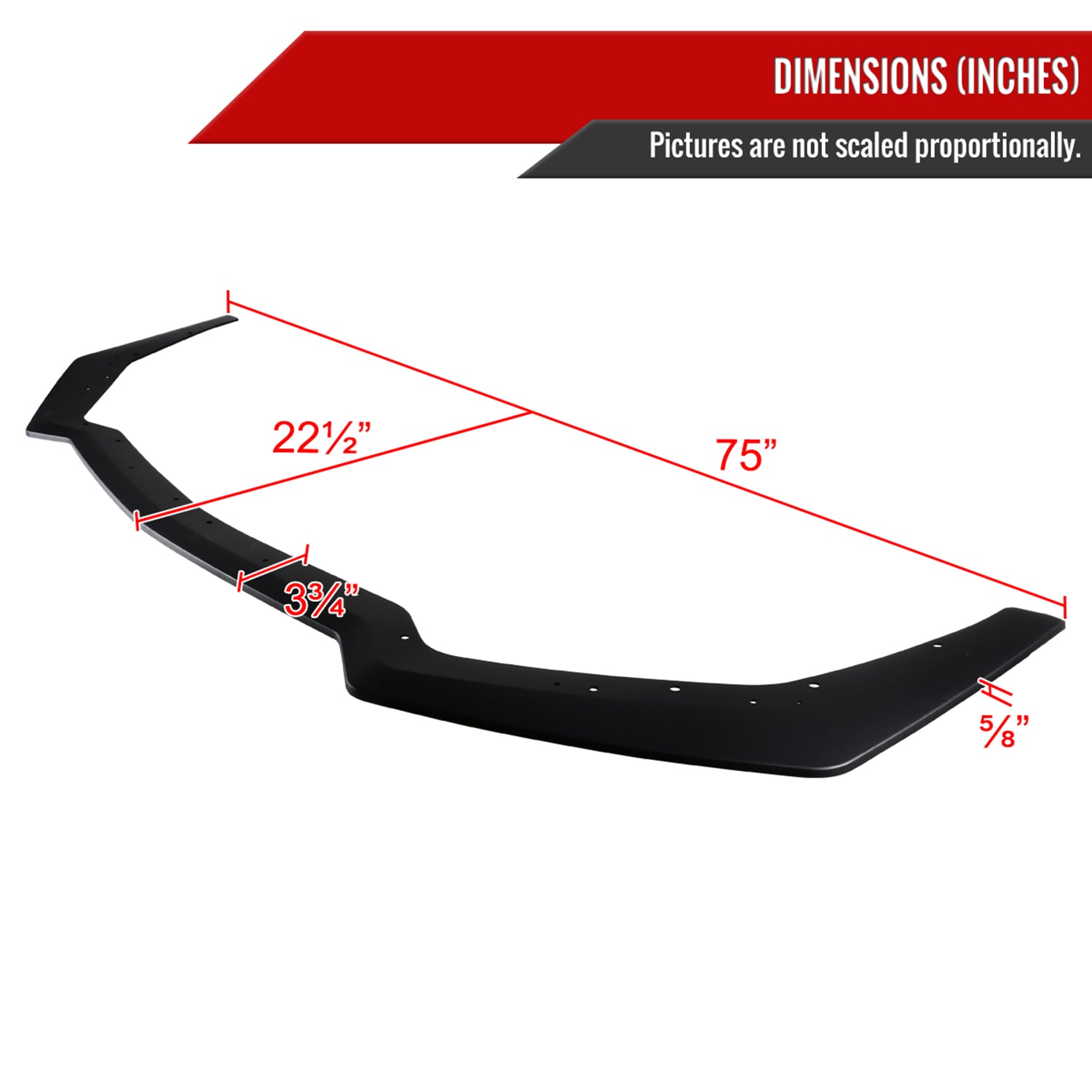 2018-2019 Ford Mustang GT/EcoBoost Polypropylene GT Style Bumper Lip