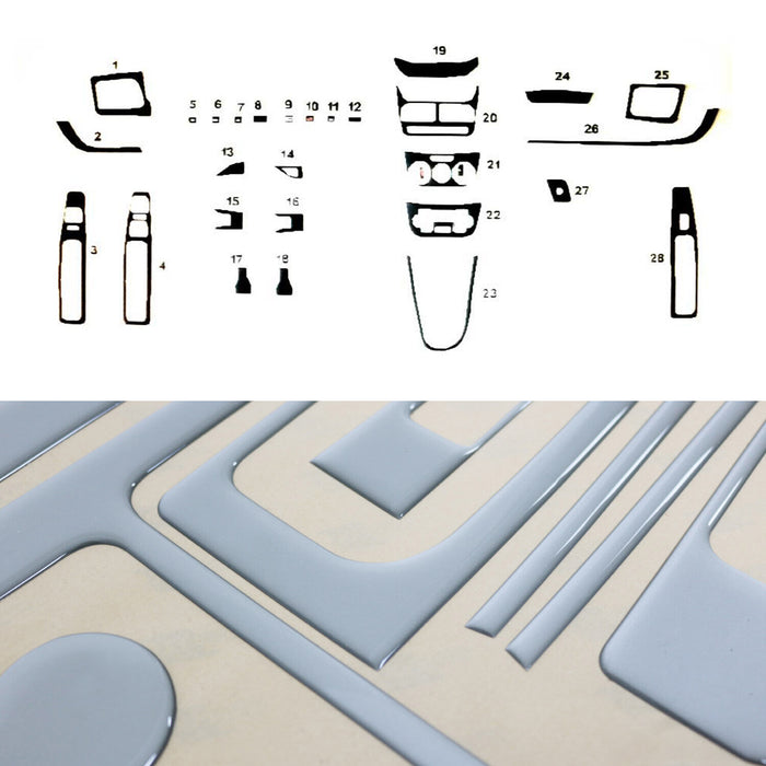 Aluminium Look Dashboard Console Trim Kit for RAM ProMaster City 2015-2022 28x