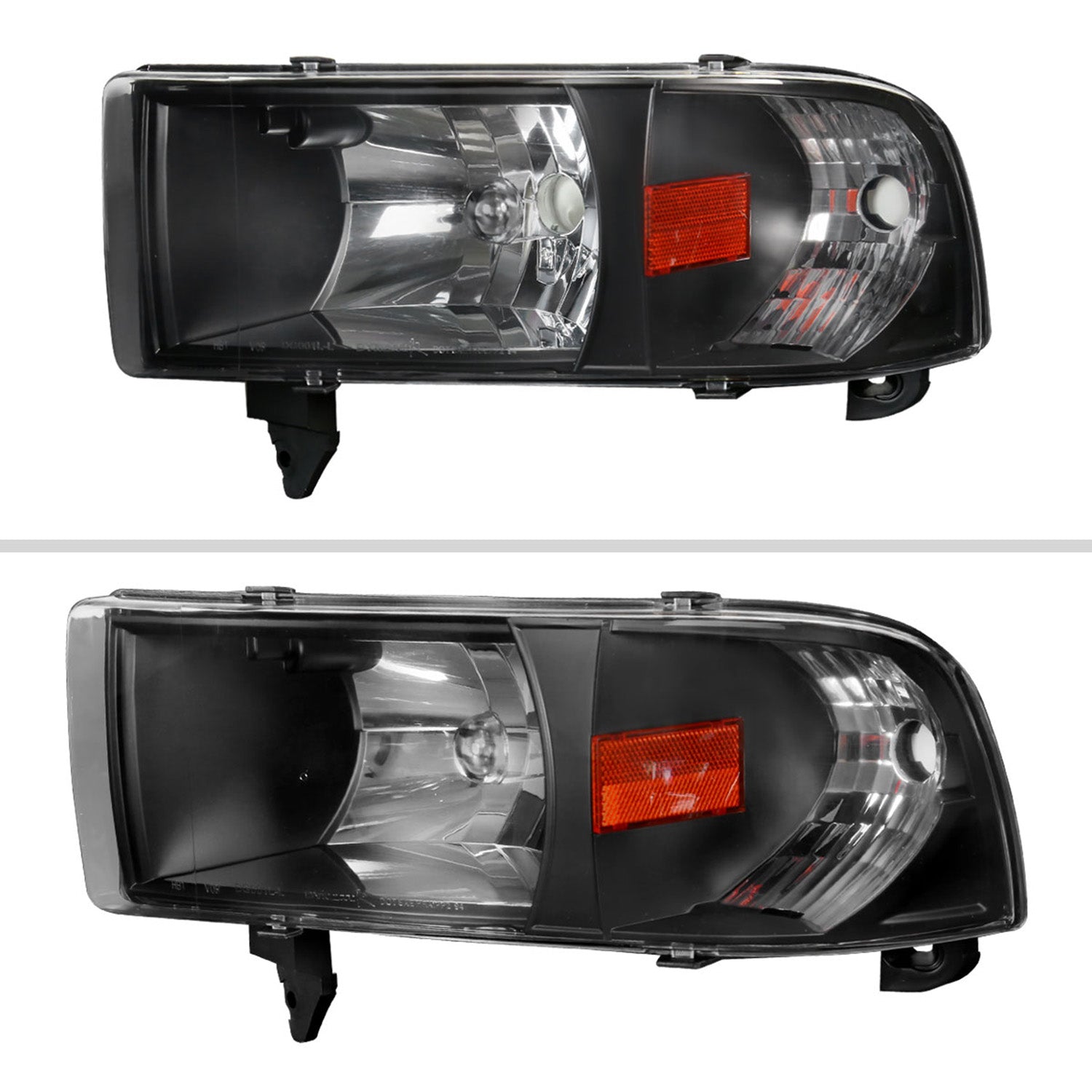 1994-2001 Dodge RAM 1500/ 1994-2002 RAM 2500 3500 Factory Headlights Matt Black